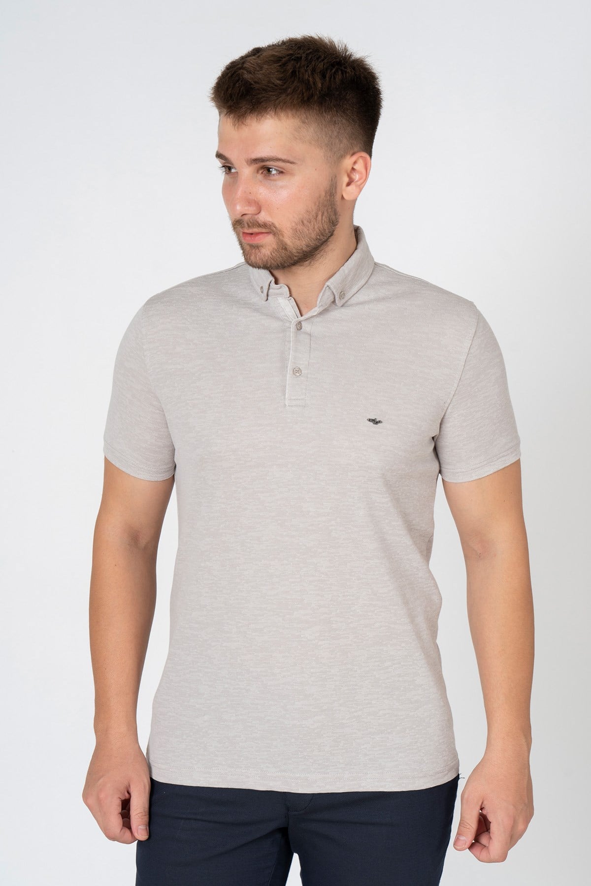 White StoneWHİTE STONE  2022-Y  9063 POLO YAKA TSHIRT    TAŞ