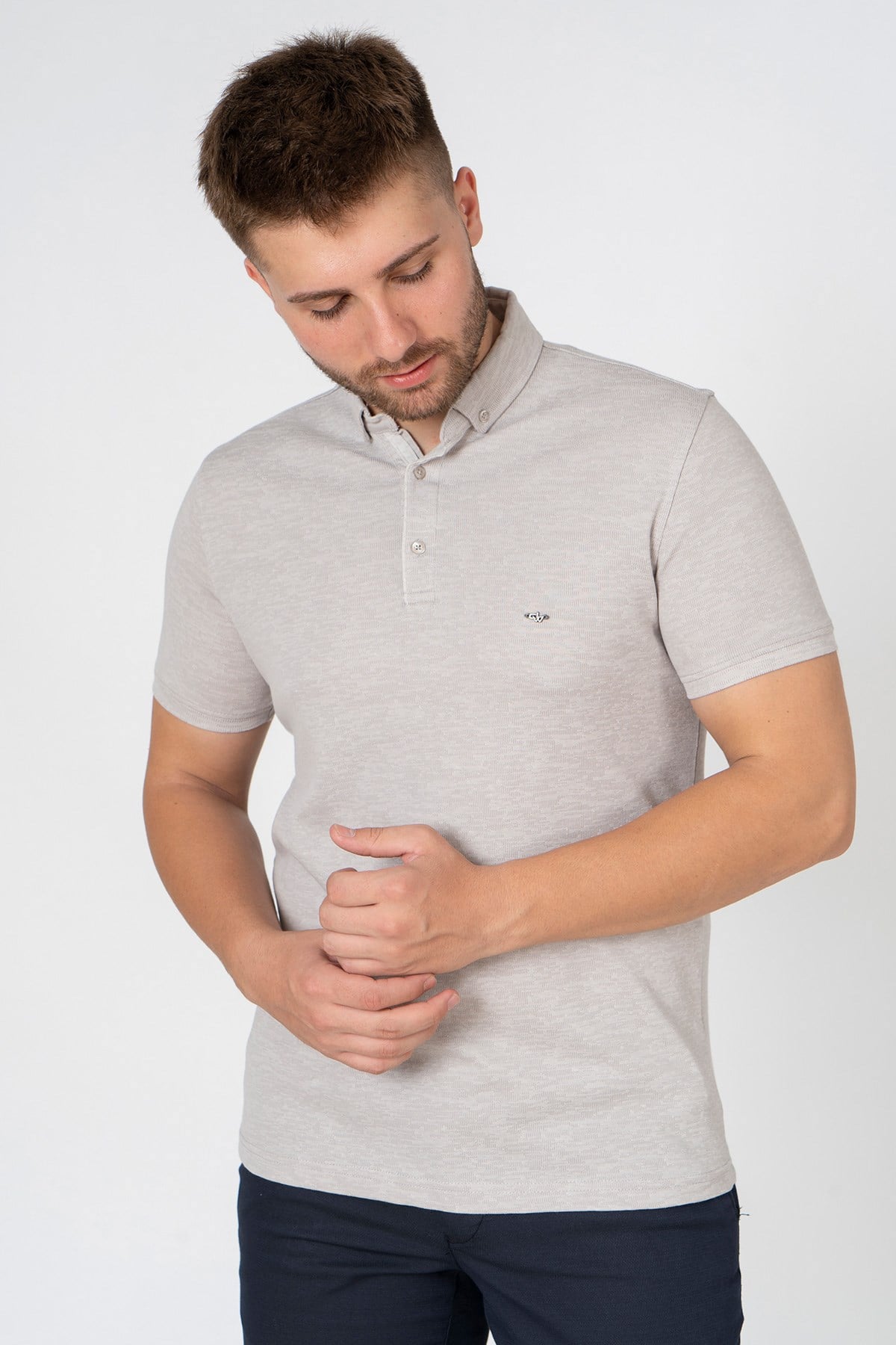 White StoneWHİTE STONE  2022-Y  9063 POLO YAKA TSHIRT    TAŞ