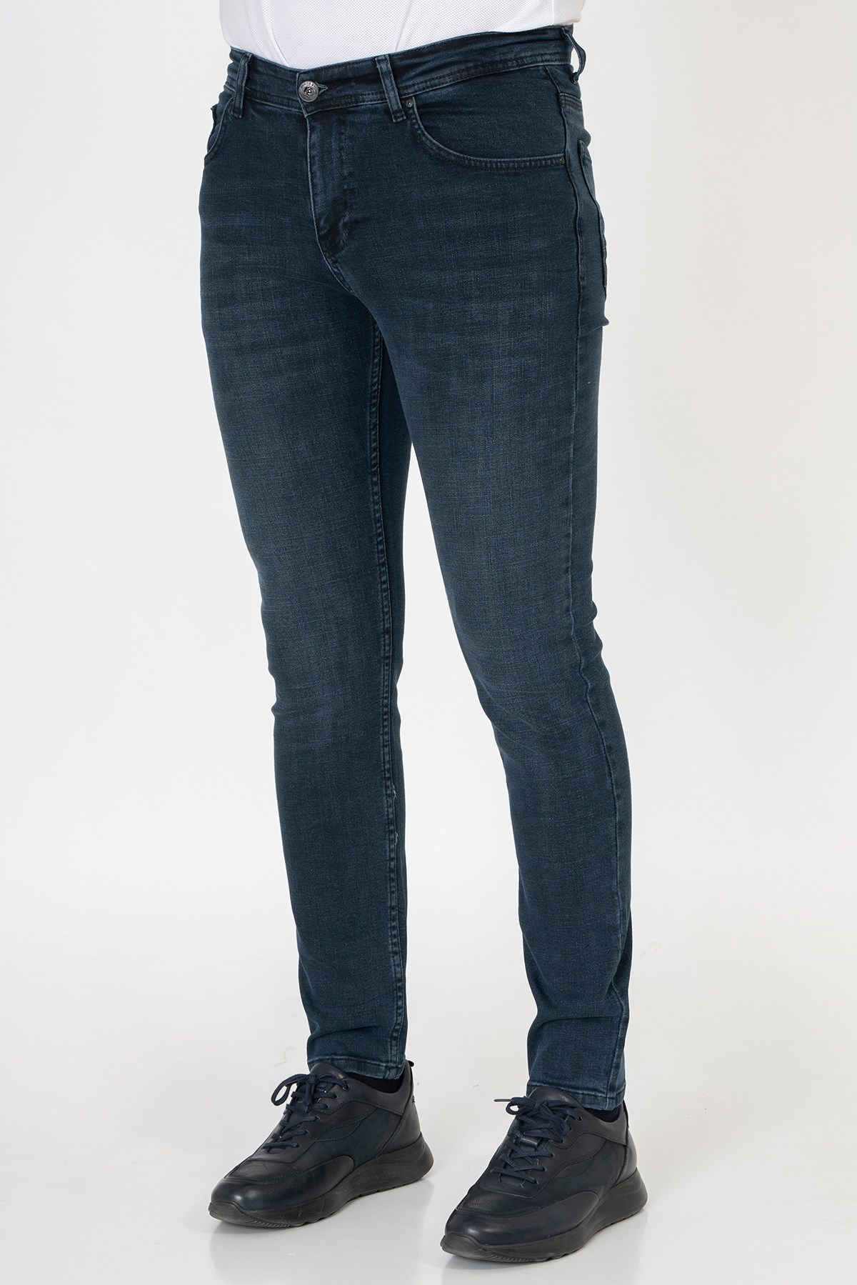 White StoneWHİTE STONE  2022-Y  J113 KİPAŞ JEAN PANTOLON  5 CEP  BLUE BLACK