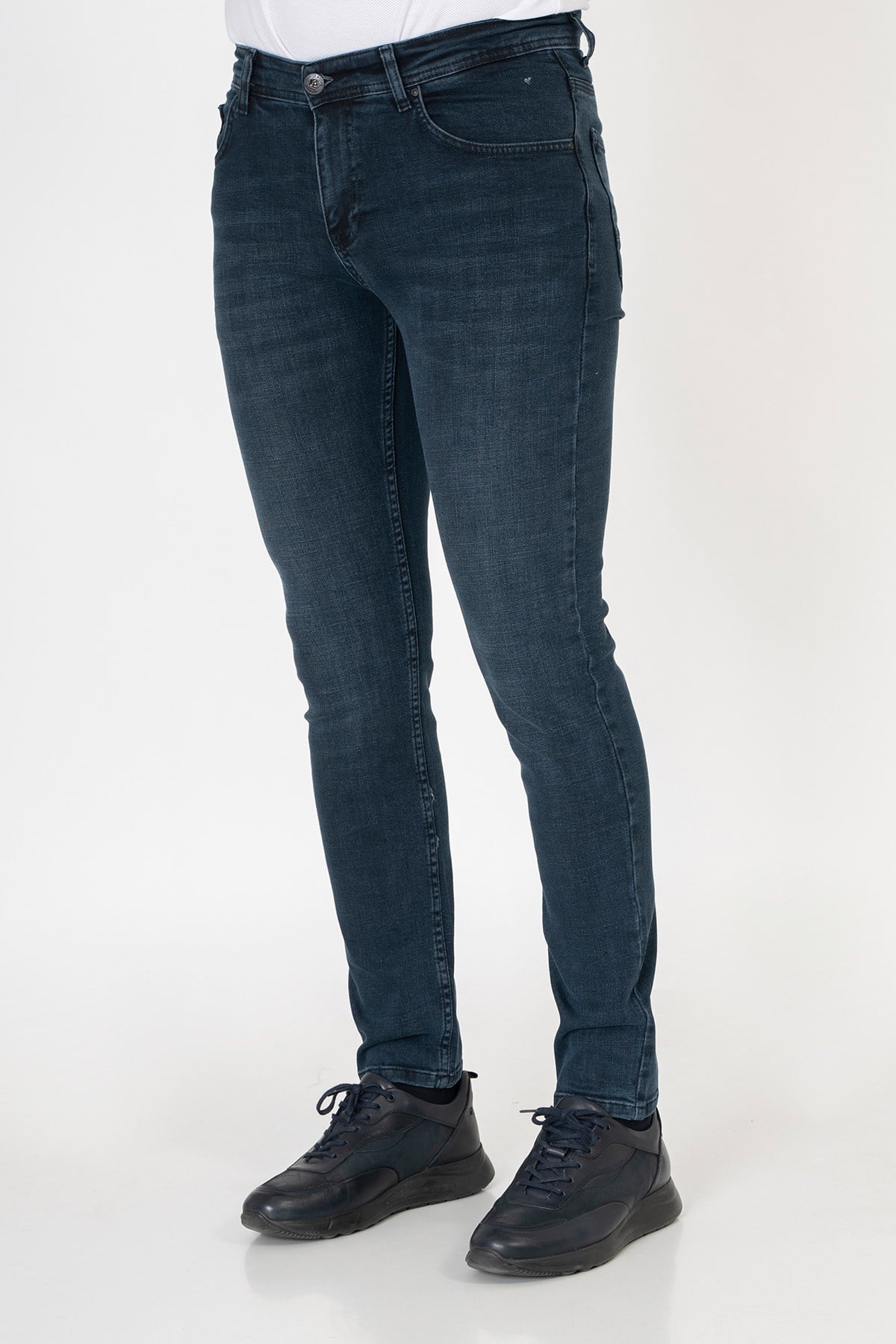 White StoneWHİTE STONE  2022-Y  J113 KİPAŞ JEAN PANTOLON  5 CEP  BLUE BLACK
