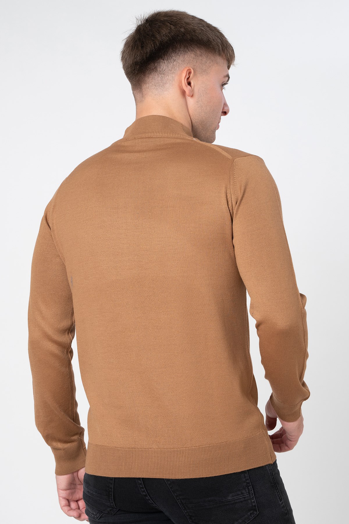 White StoneWHİTE STONE  2023-K  004-2 DÜZ Y.BALIKÇI  TRİKO    Camel