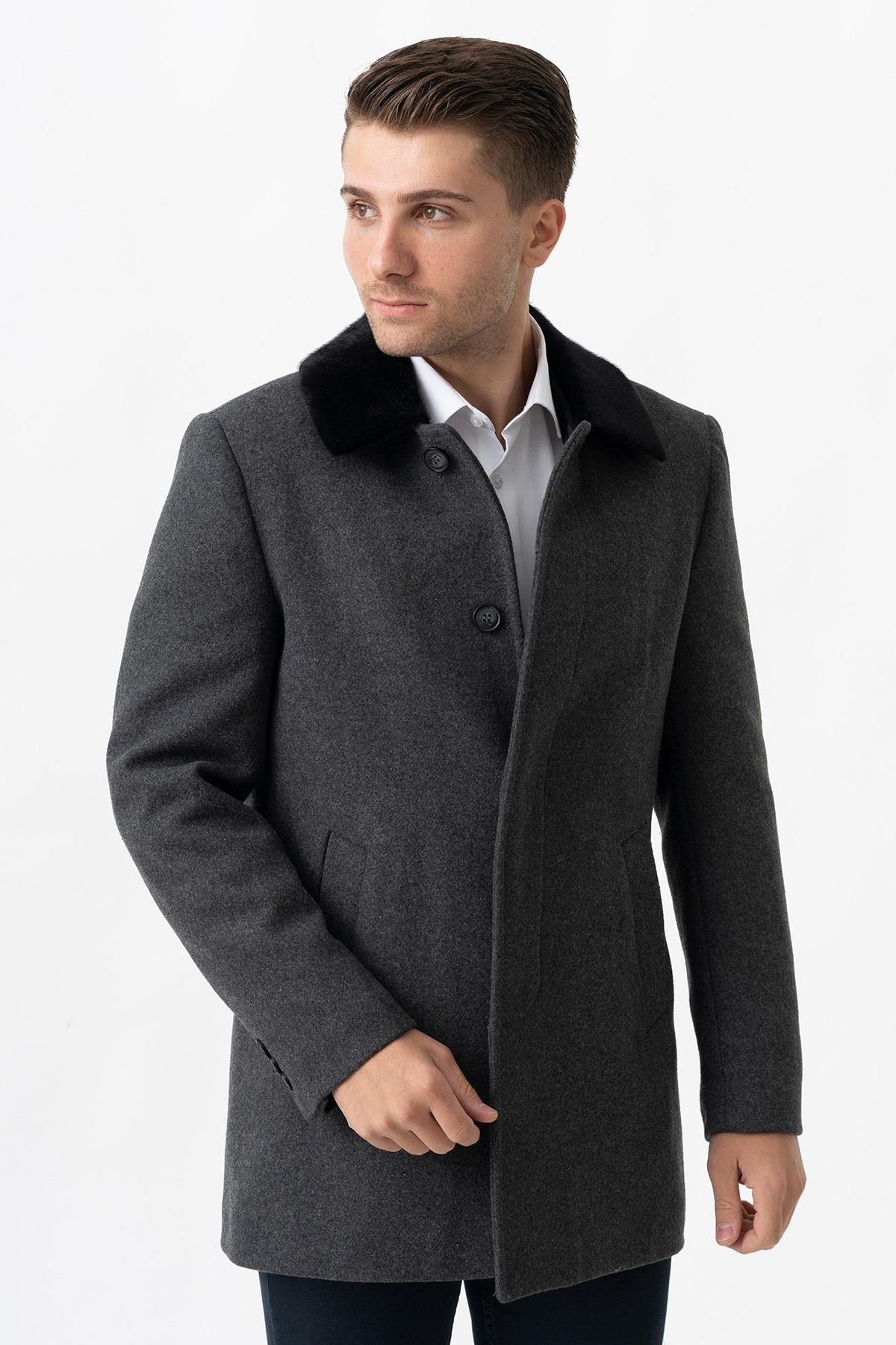 White StoneWHİTE STONE  2024-K  4016 BERBERİ YAKA  KABAN    FÜME