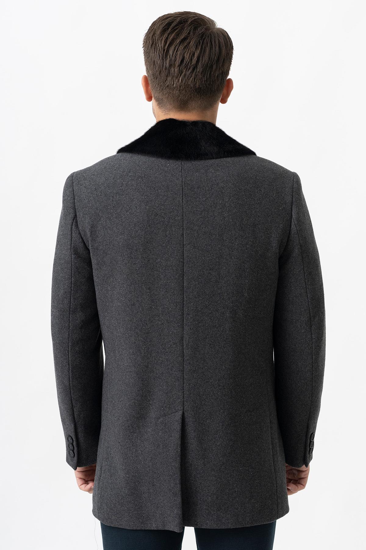 White StoneWHİTE STONE  2024-K  4016 BERBERİ YAKA  KABAN    FÜME