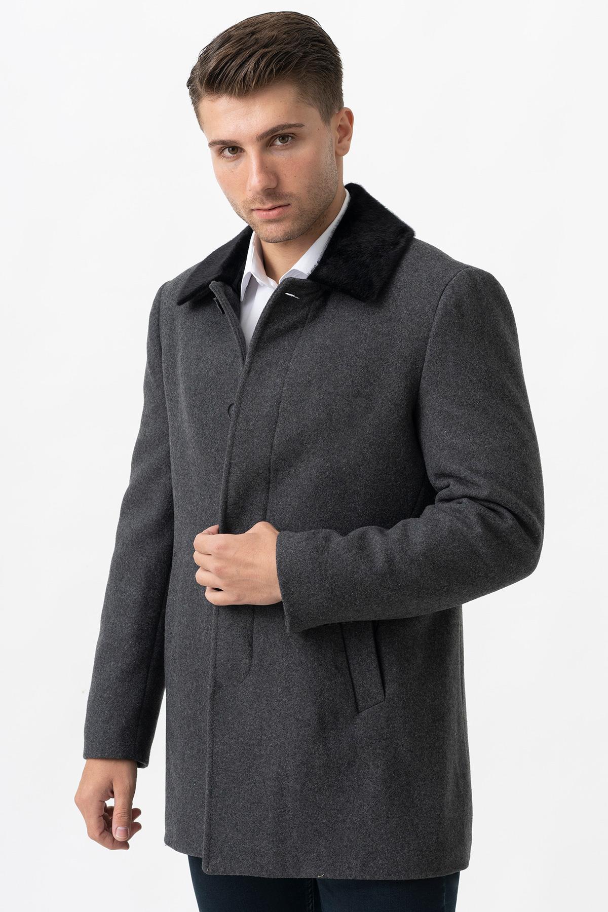 White StoneWHİTE STONE  2024-K  4016 BERBERİ YAKA  KABAN    FÜME