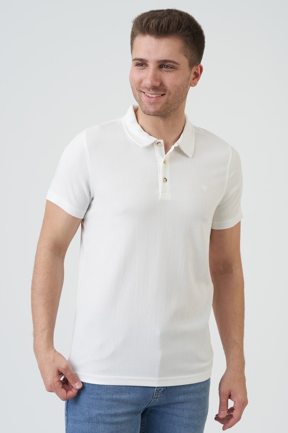 White StoneWHİTE STONE  2024-Y  10204  YAKALI  TSHIRT    BEYAZ
