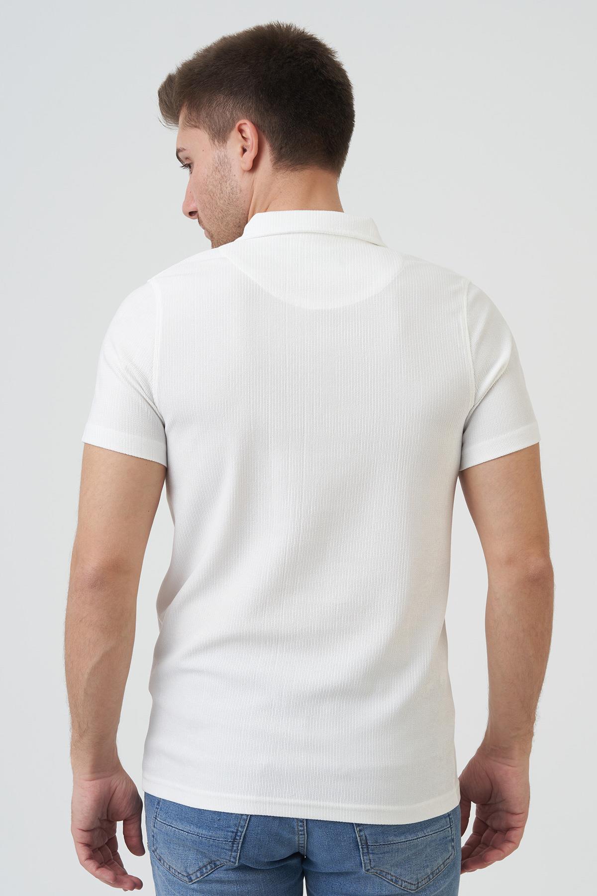 White StoneWHİTE STONE  2024-Y  10204  YAKALI  TSHIRT    BEYAZ