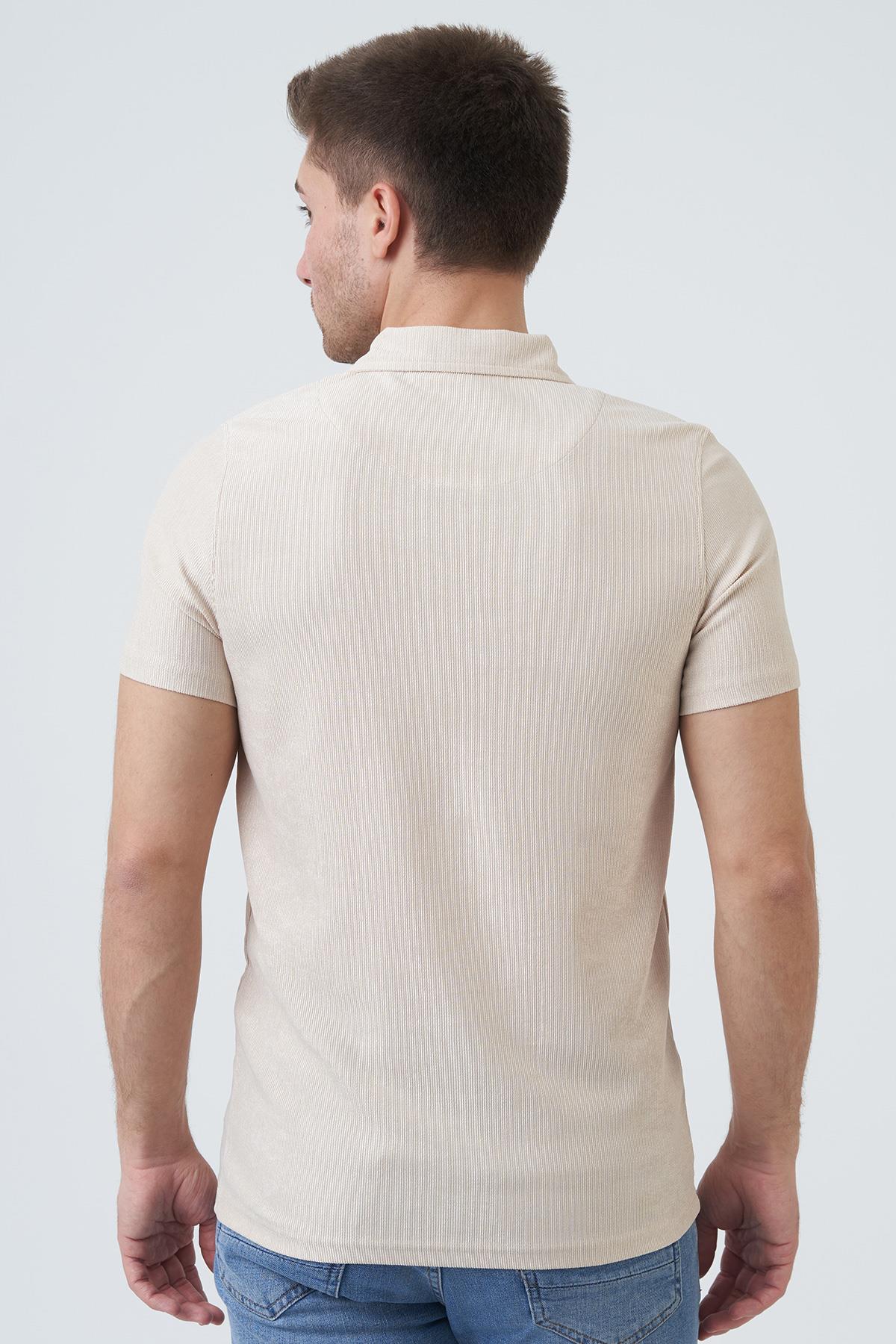 White StoneWHİTE STONE  2024-Y  10204  YAKALI  TSHIRT    A.BEJ