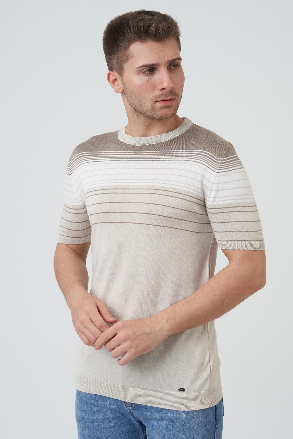 White StoneWHİTE STONE  2024-Y  16014  SIFIR YAKA TSHIRT    TAŞ