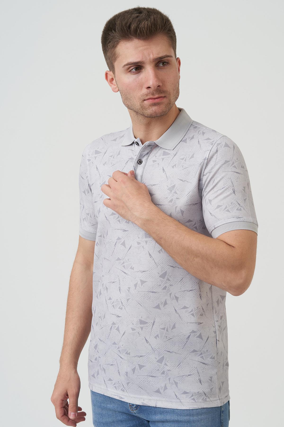 White StoneWHİTE STONE  2024-Y  9082  YAKALI  TSHIRT    GRİ
