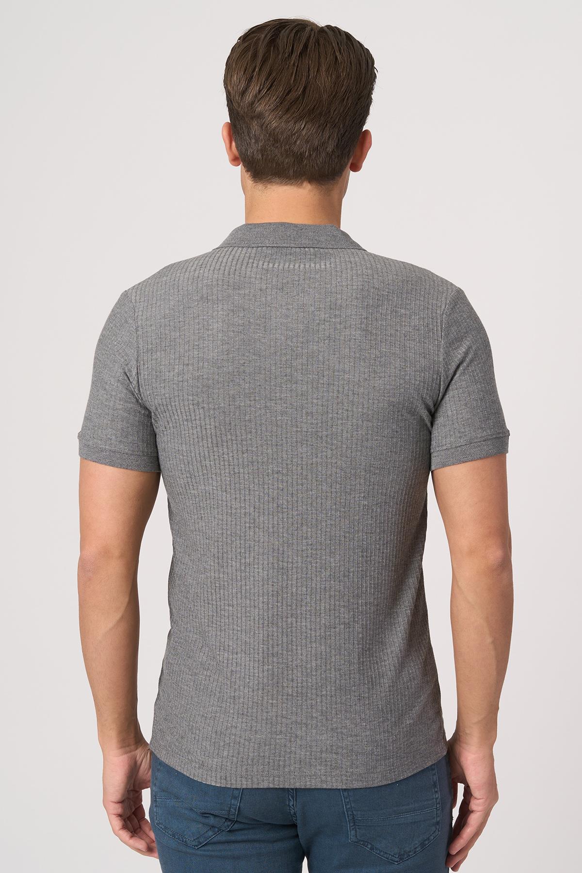 White StoneWHİTE STONE  2025-Y  3226-Y  POLA YAKA TSHIRT    ANTRASİT