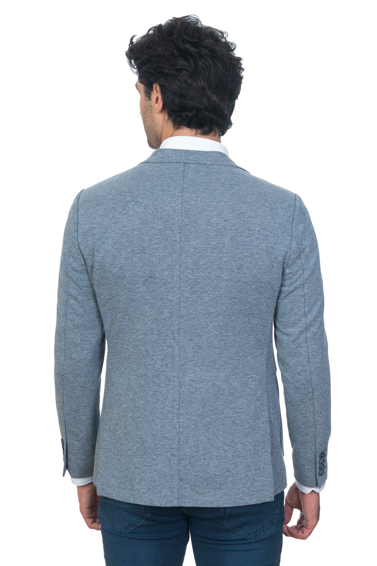 White StoneWhite Stone Alpha Slim Fit Ceket Desenli İndigo