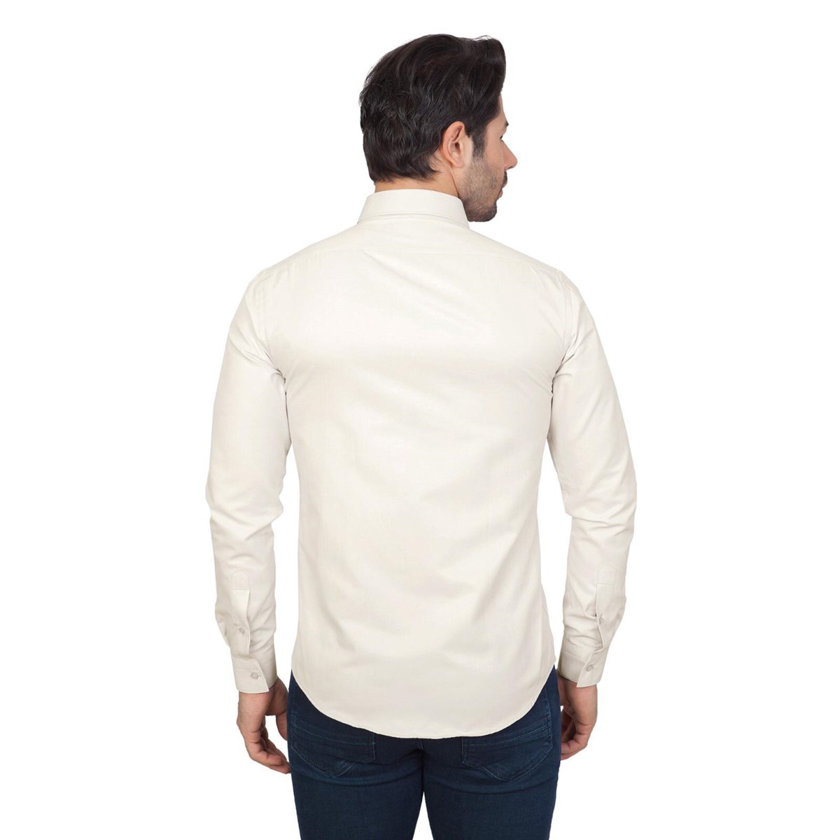 White StoneWhite Stone Dakron Slim Fit Gömlek-Krem