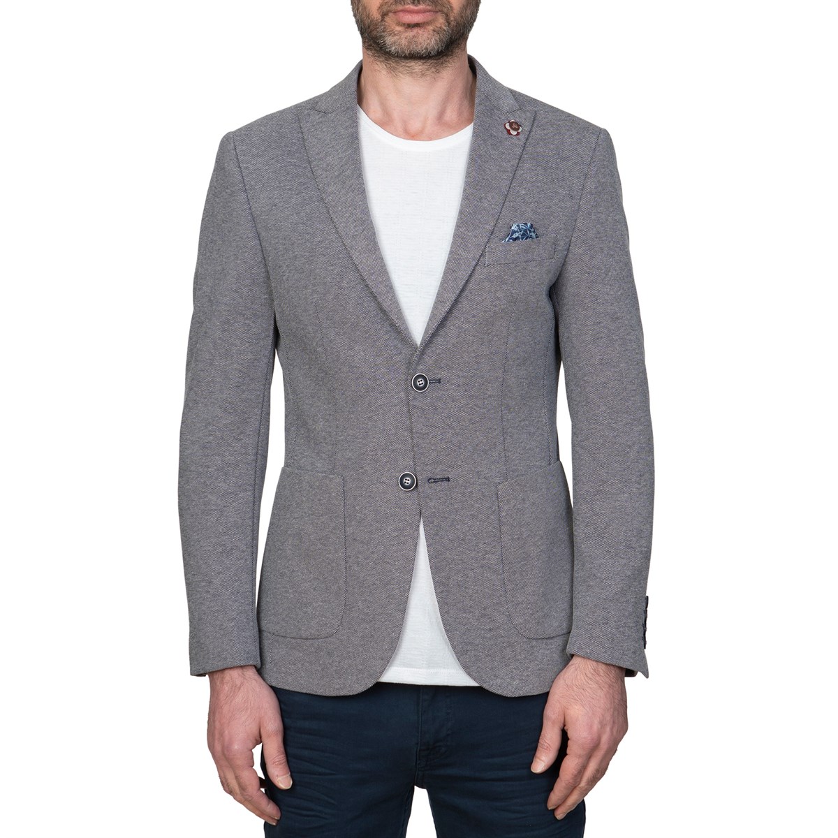 White StoneWhite Stone Java Ceket Slim Fit Desenli