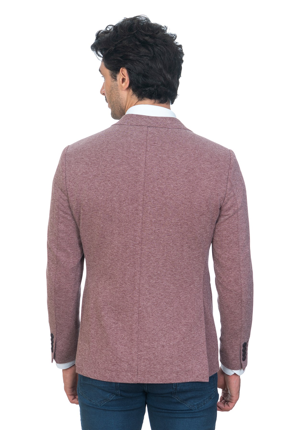 White StoneWhite Stone Liege Ceket Slim Fit Desenli Bordo