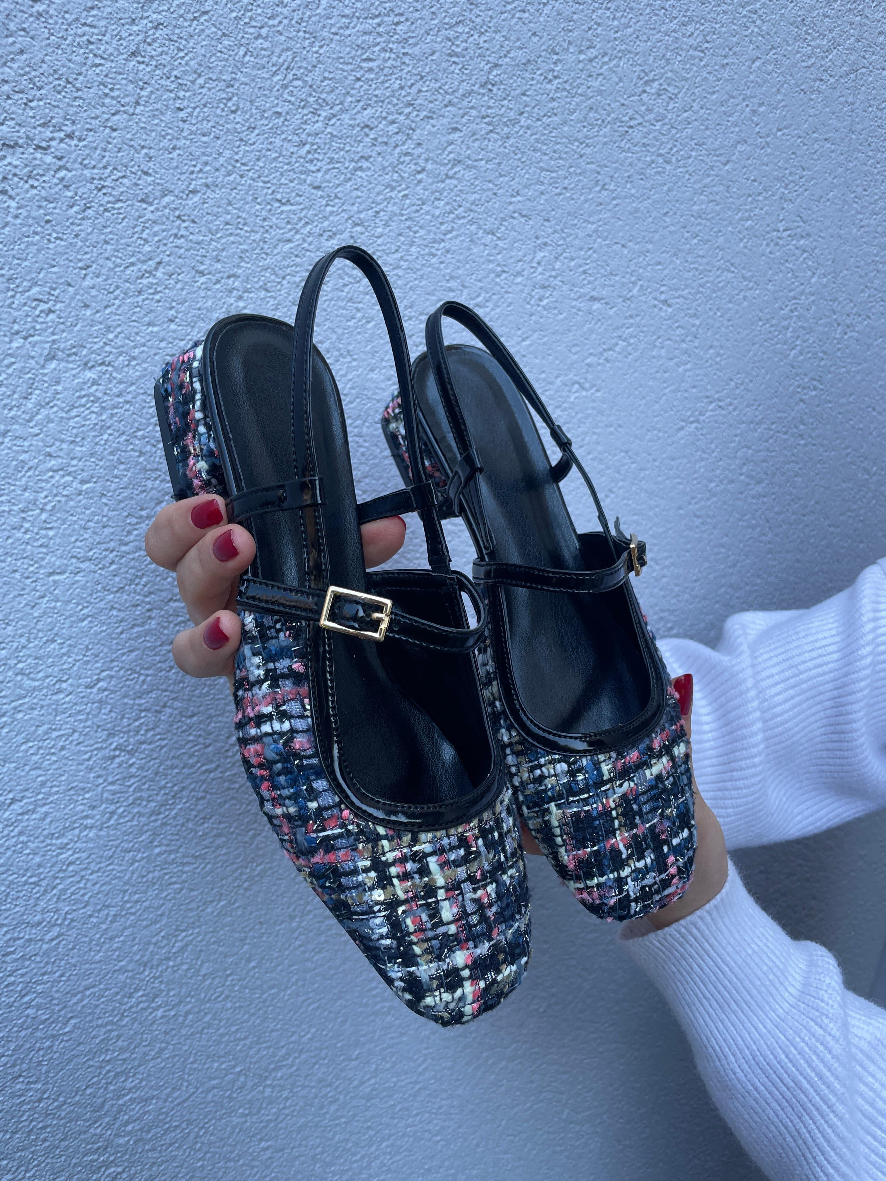 Denisa Tüvit Kumaş Siyah Kırçıllı Renk Babet