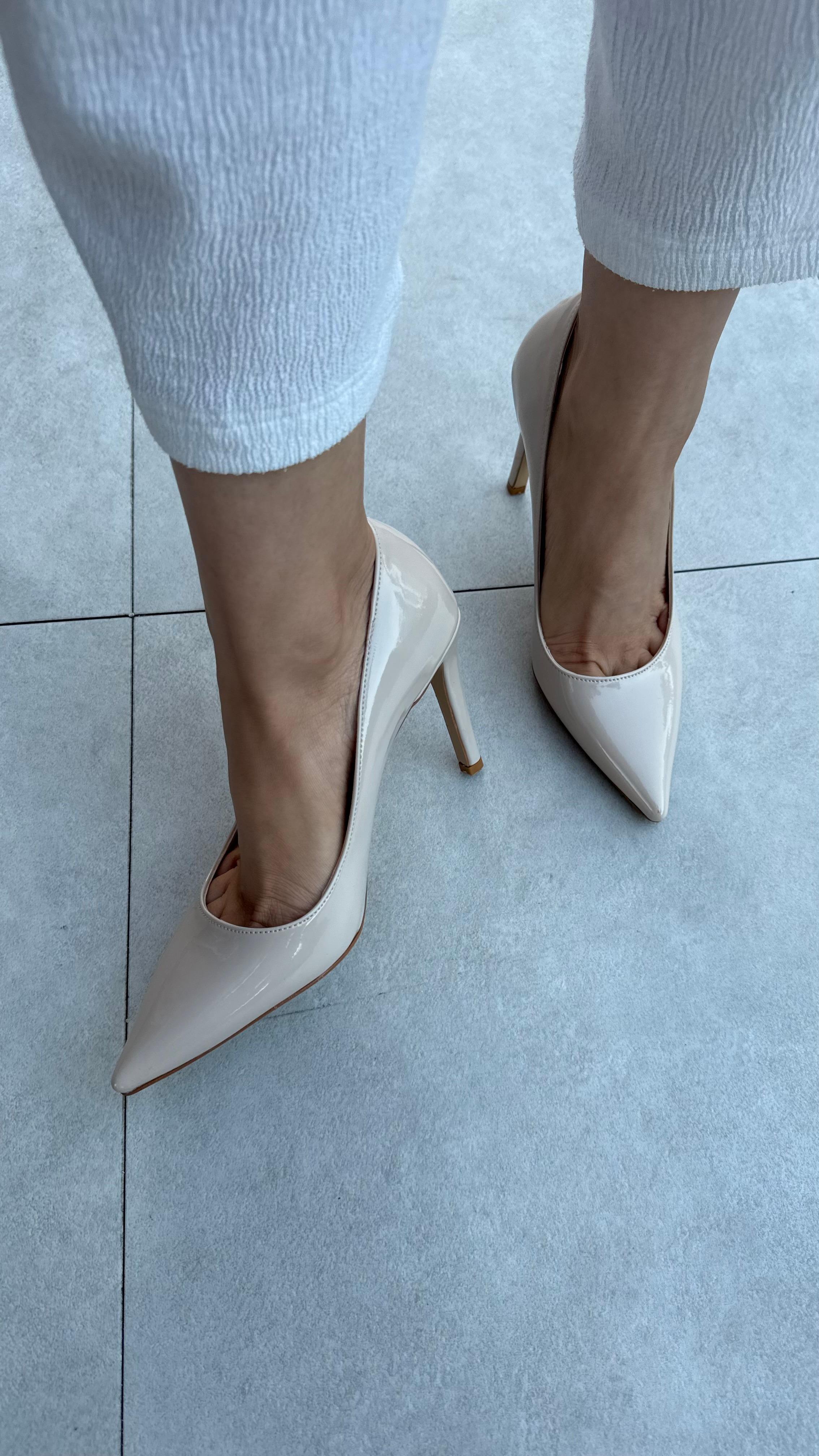 Stacy Bej Rugan Kadın Stiletto