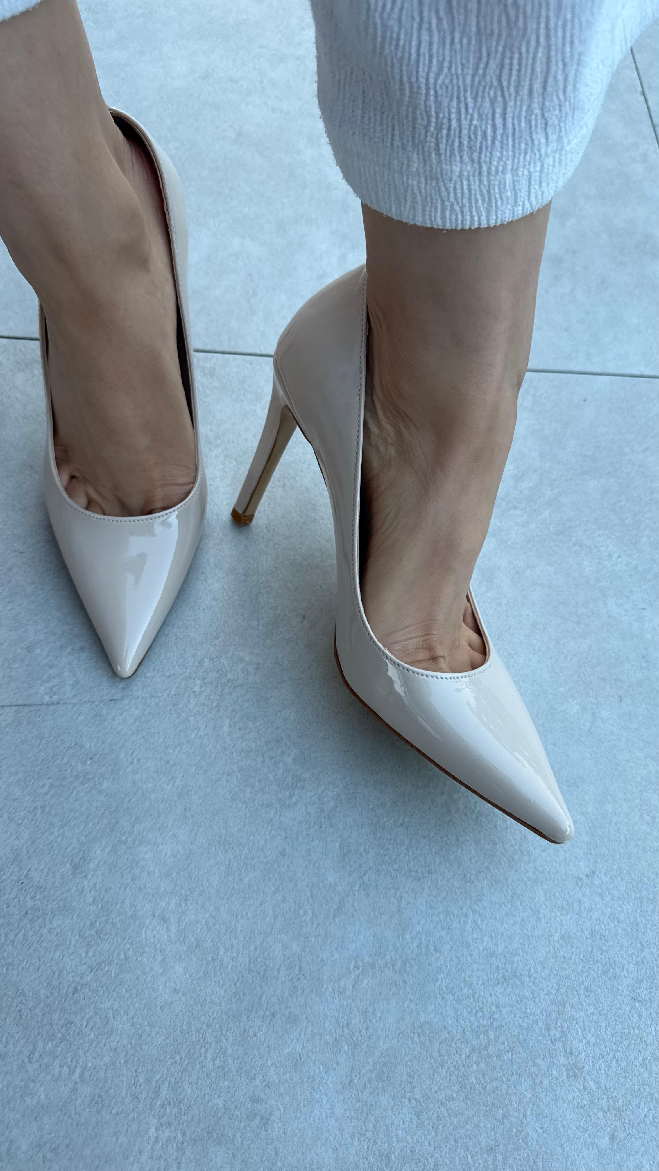 Stacy Bej Rugan Kadın Stiletto