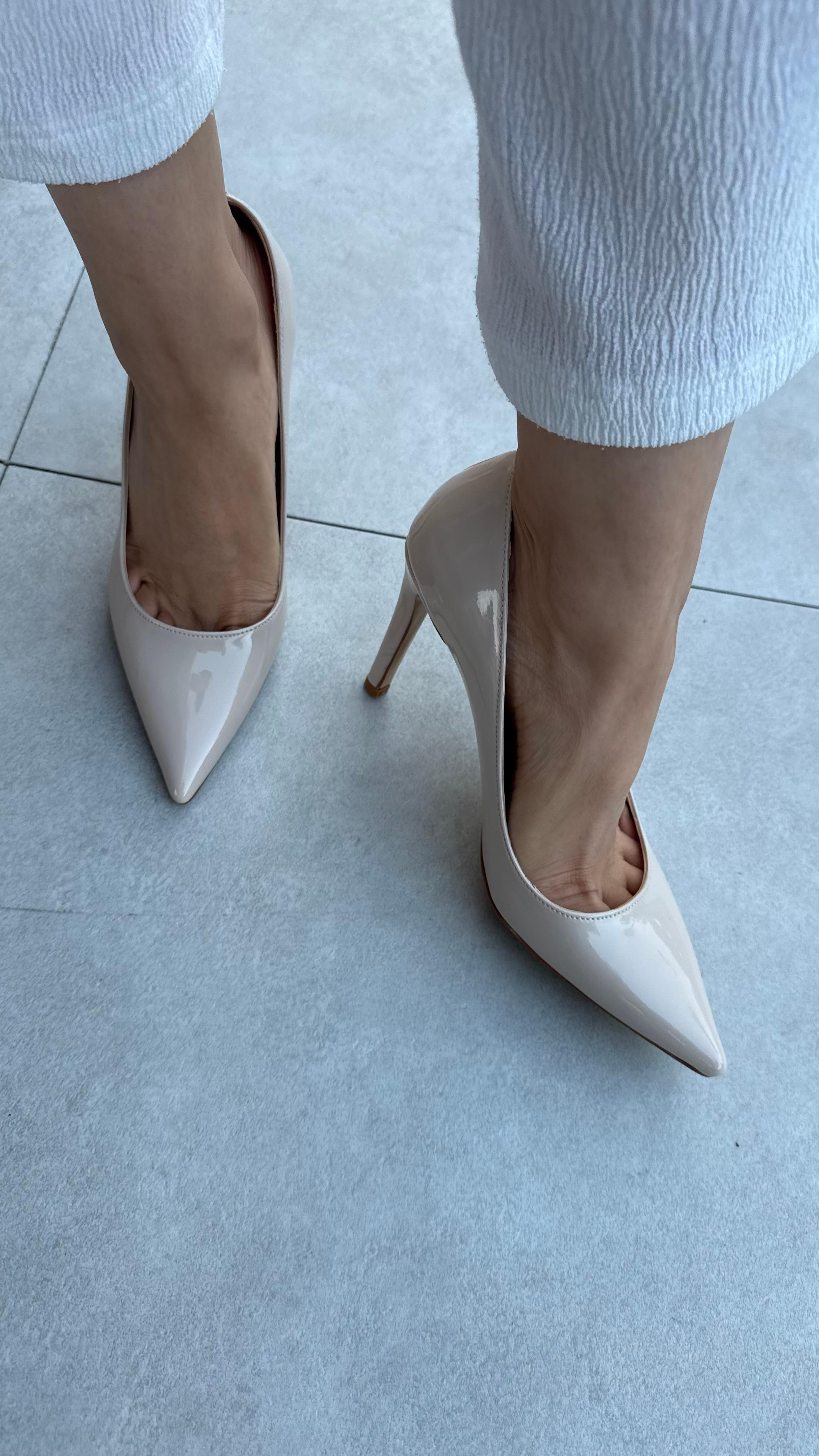 Stacy Bej Rugan Kadın Stiletto