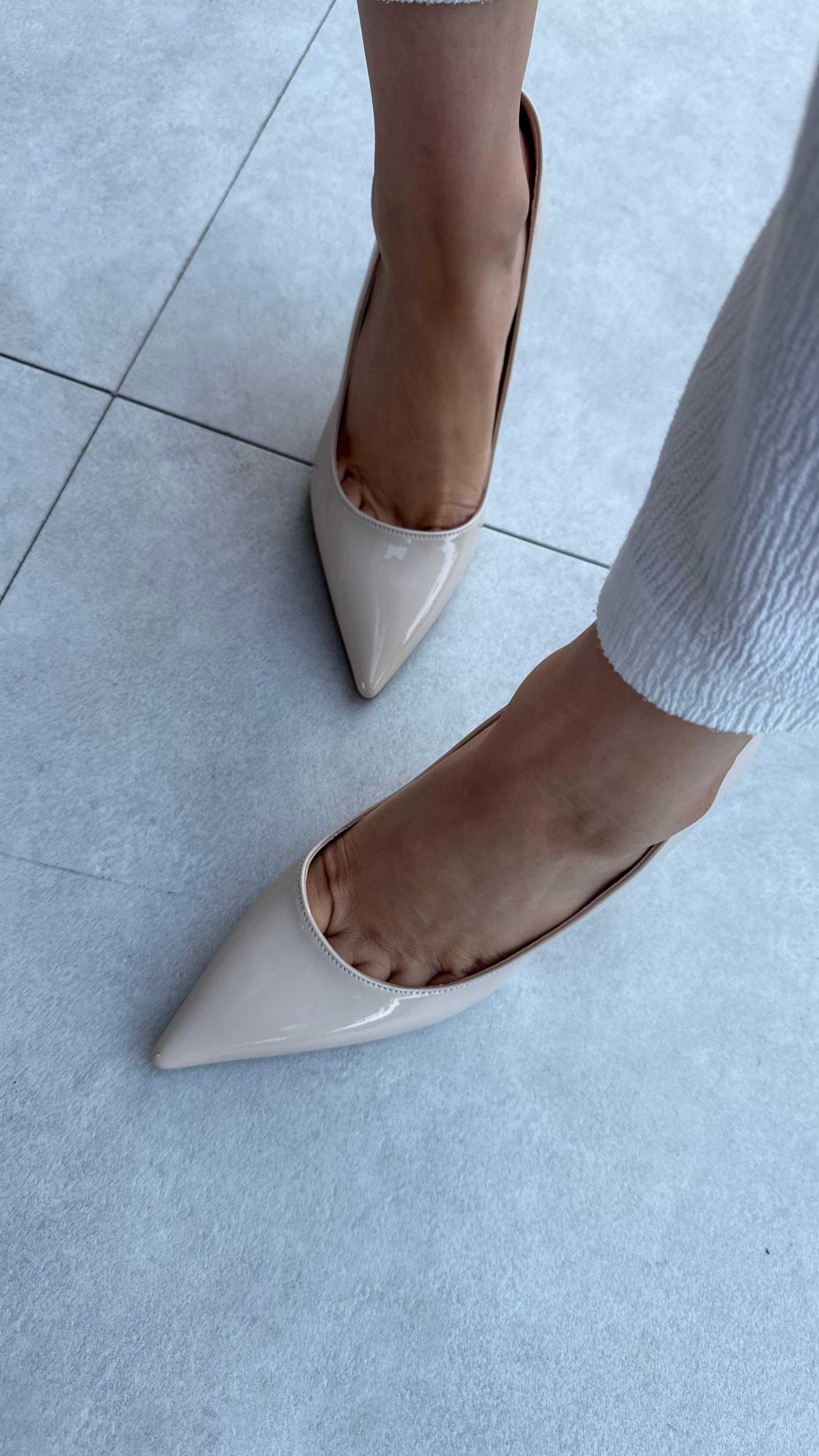 Stacy Bej Rugan Kadın Stiletto