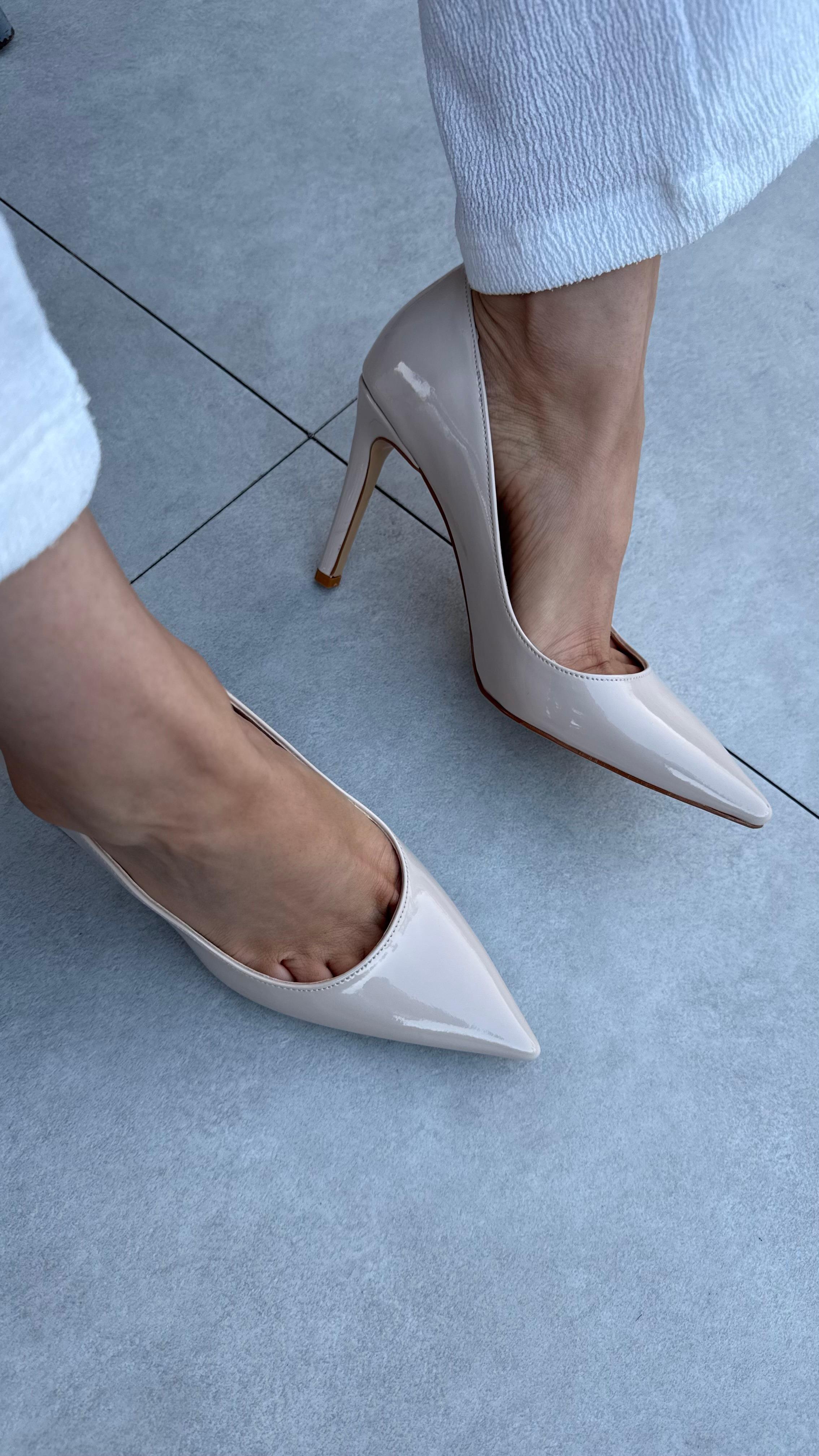 Stacy Bej Rugan Kadın Stiletto