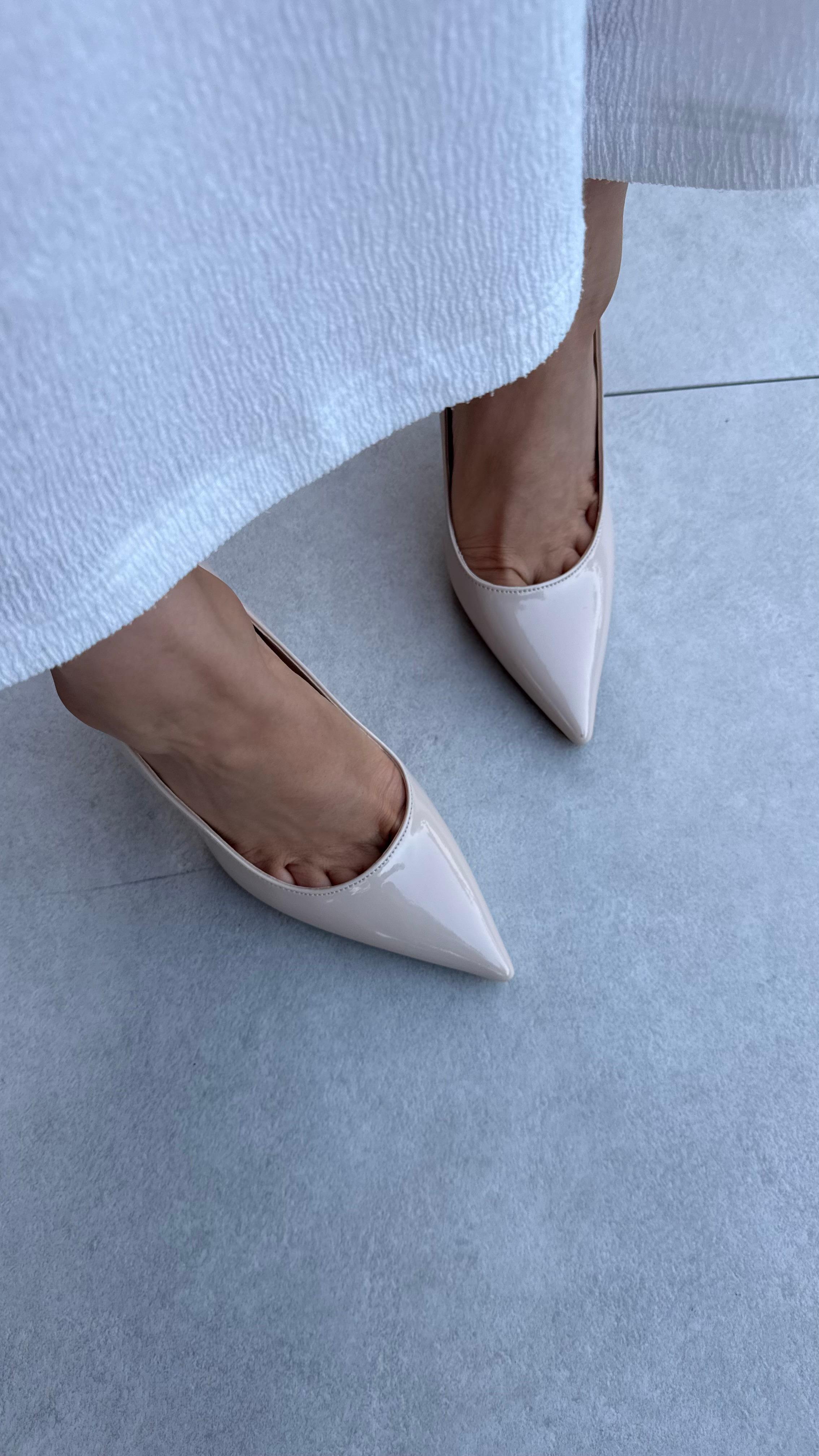 Stacy Bej Rugan Kadın Stiletto