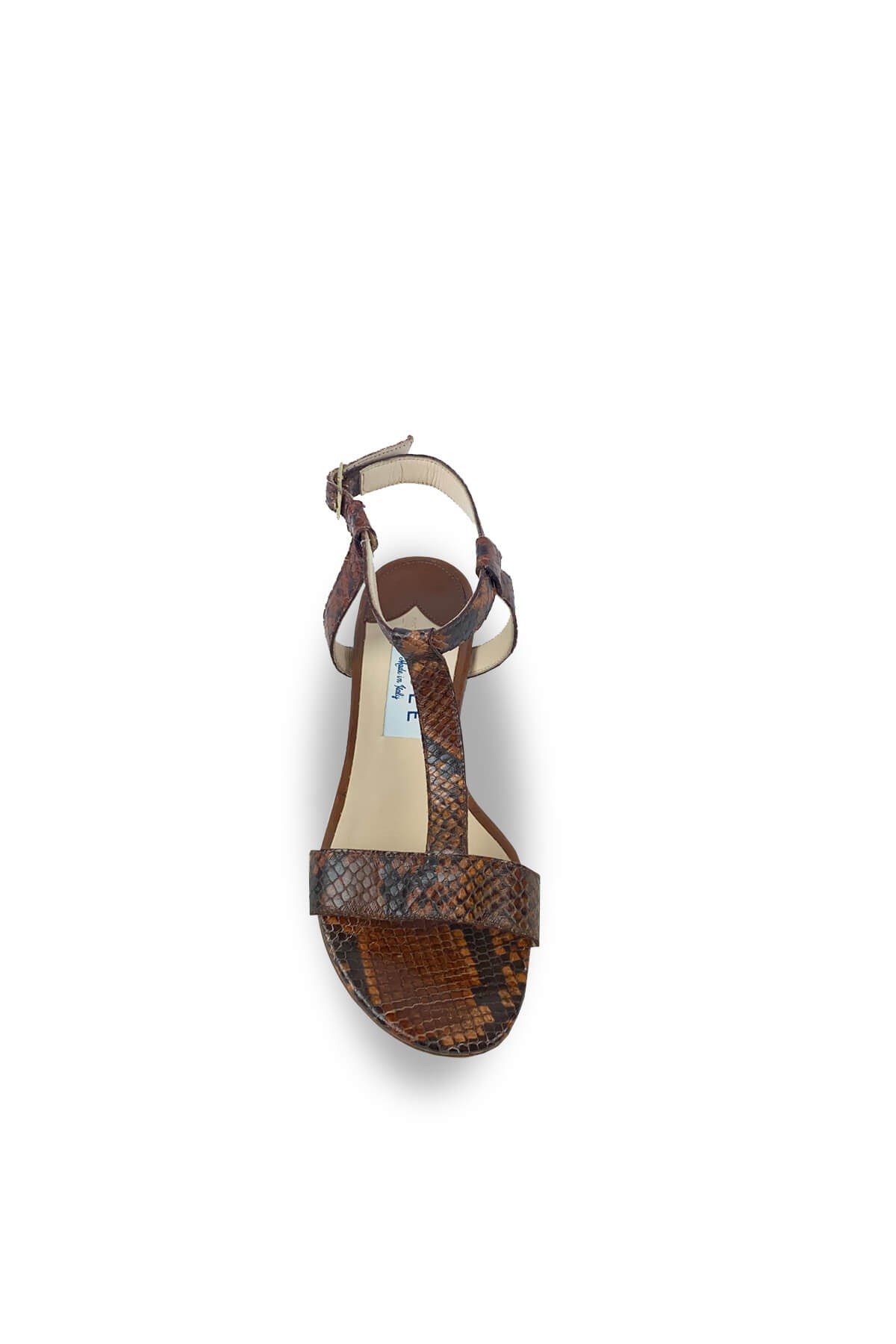 Le Ble Piton Baskılı Mini Topuklu Sandalet (LB4170PA)