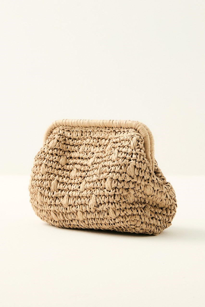 Zincirli Hasır Çanta - Camel