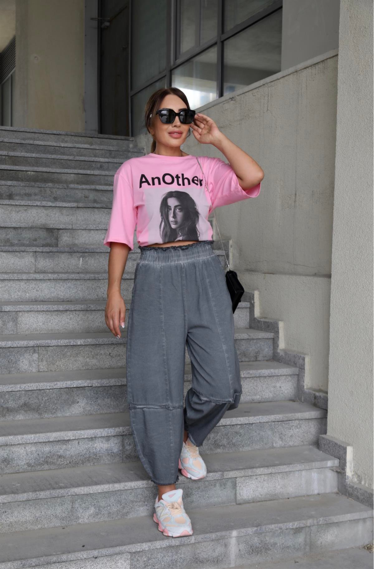 Antrasit Yıkamalı Şalvar 