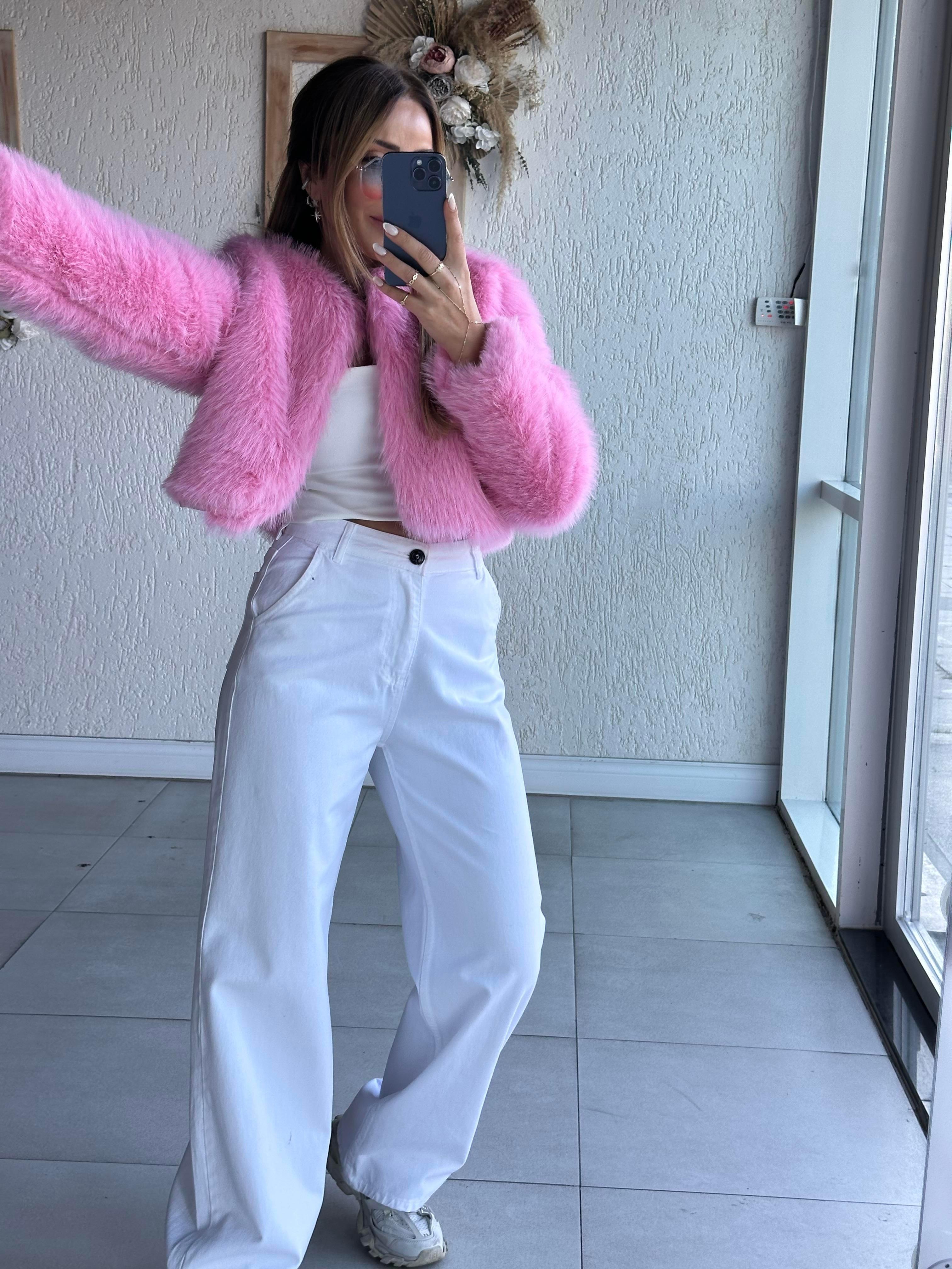 Beyaz Baggy Jean