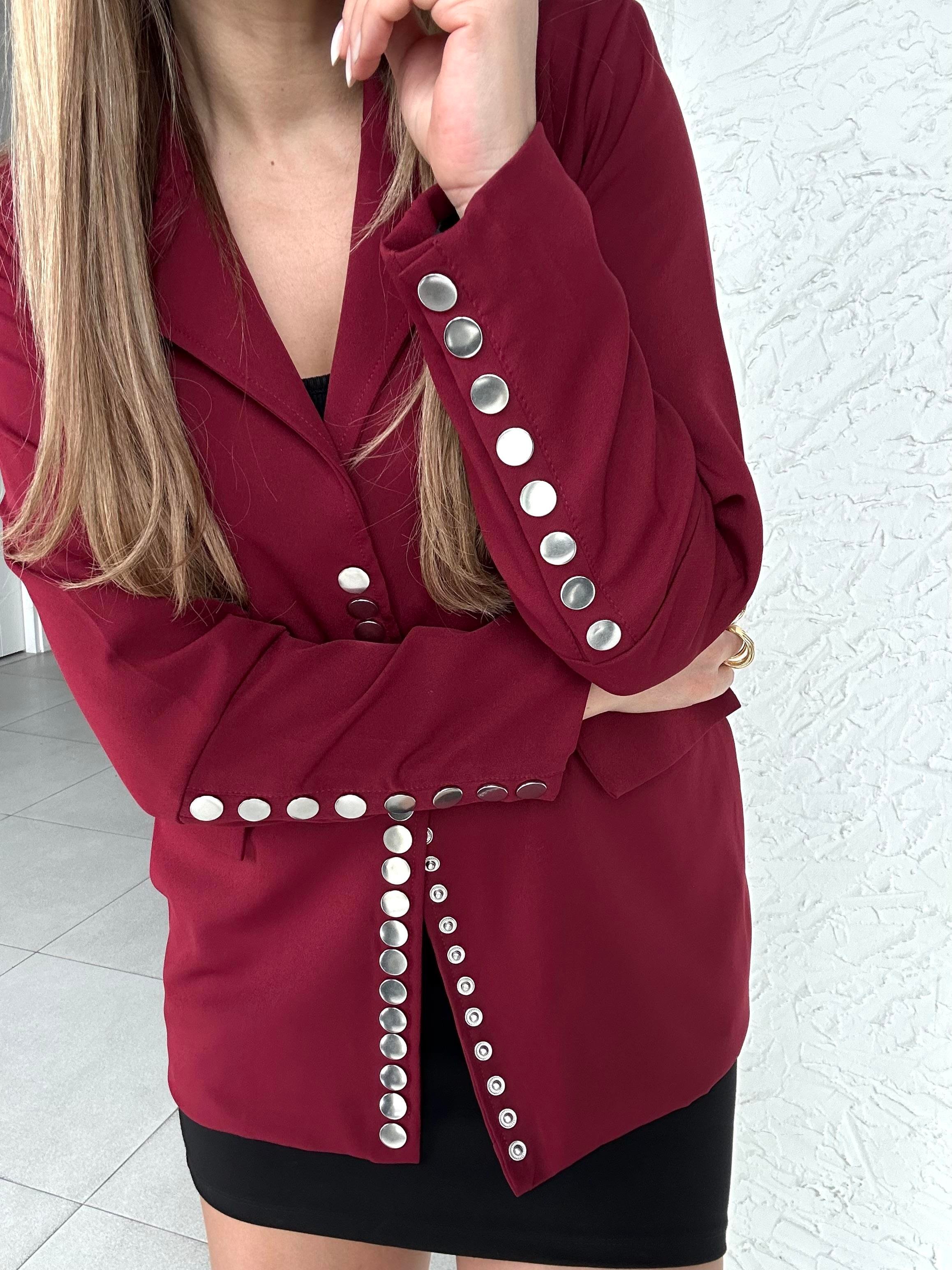 Bordo Premium Tasarım Blazer Ceket