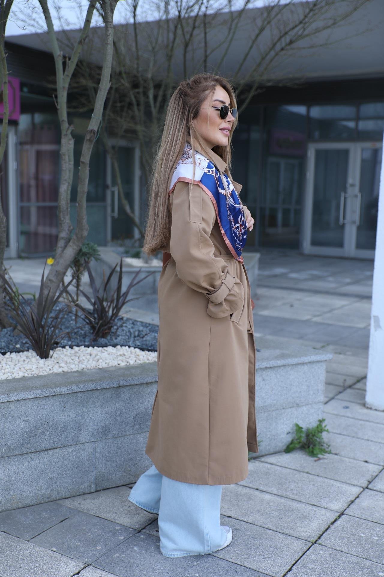 Camel Oversize Trenç 
