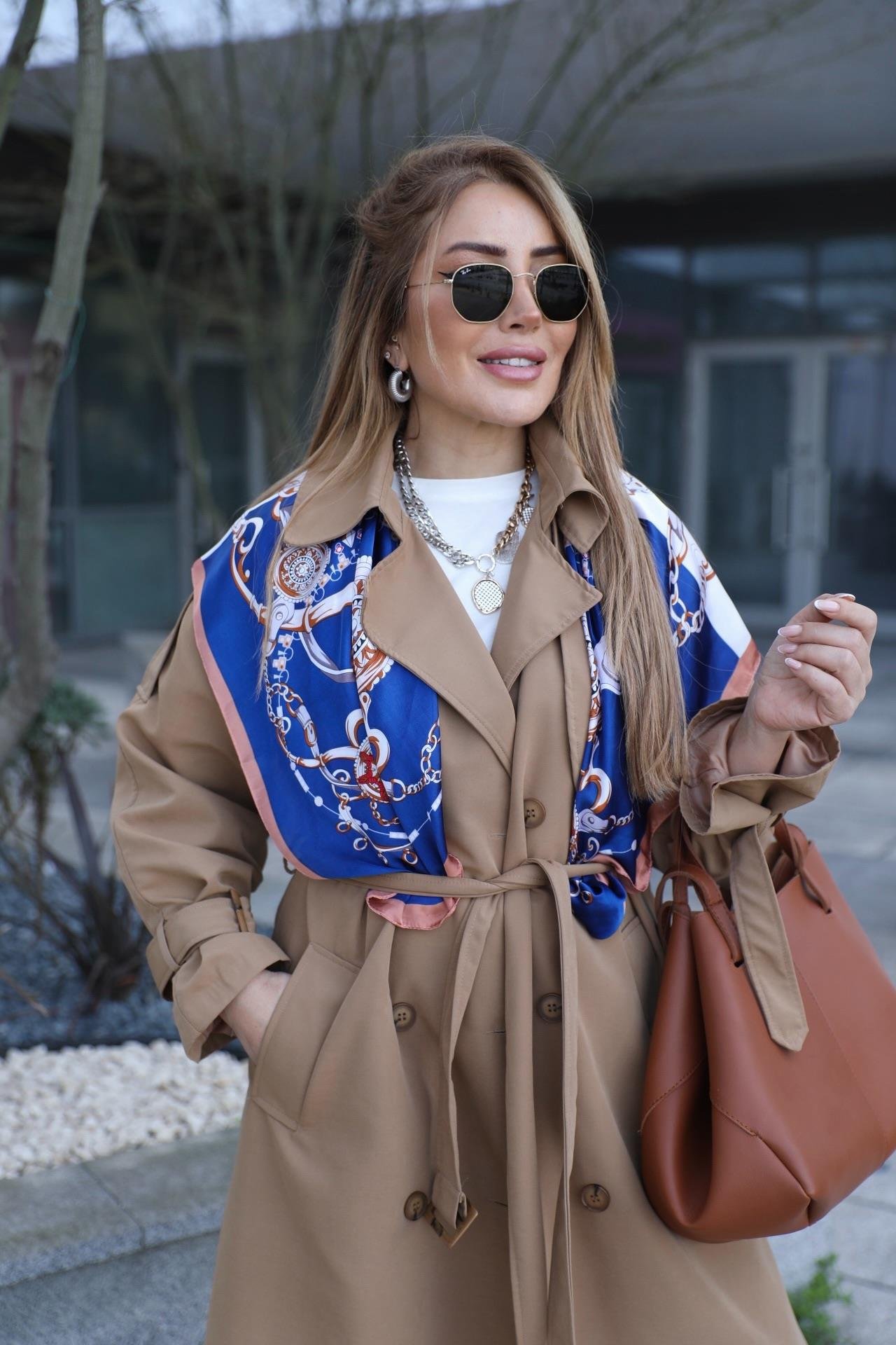 Camel Oversize Trenç 