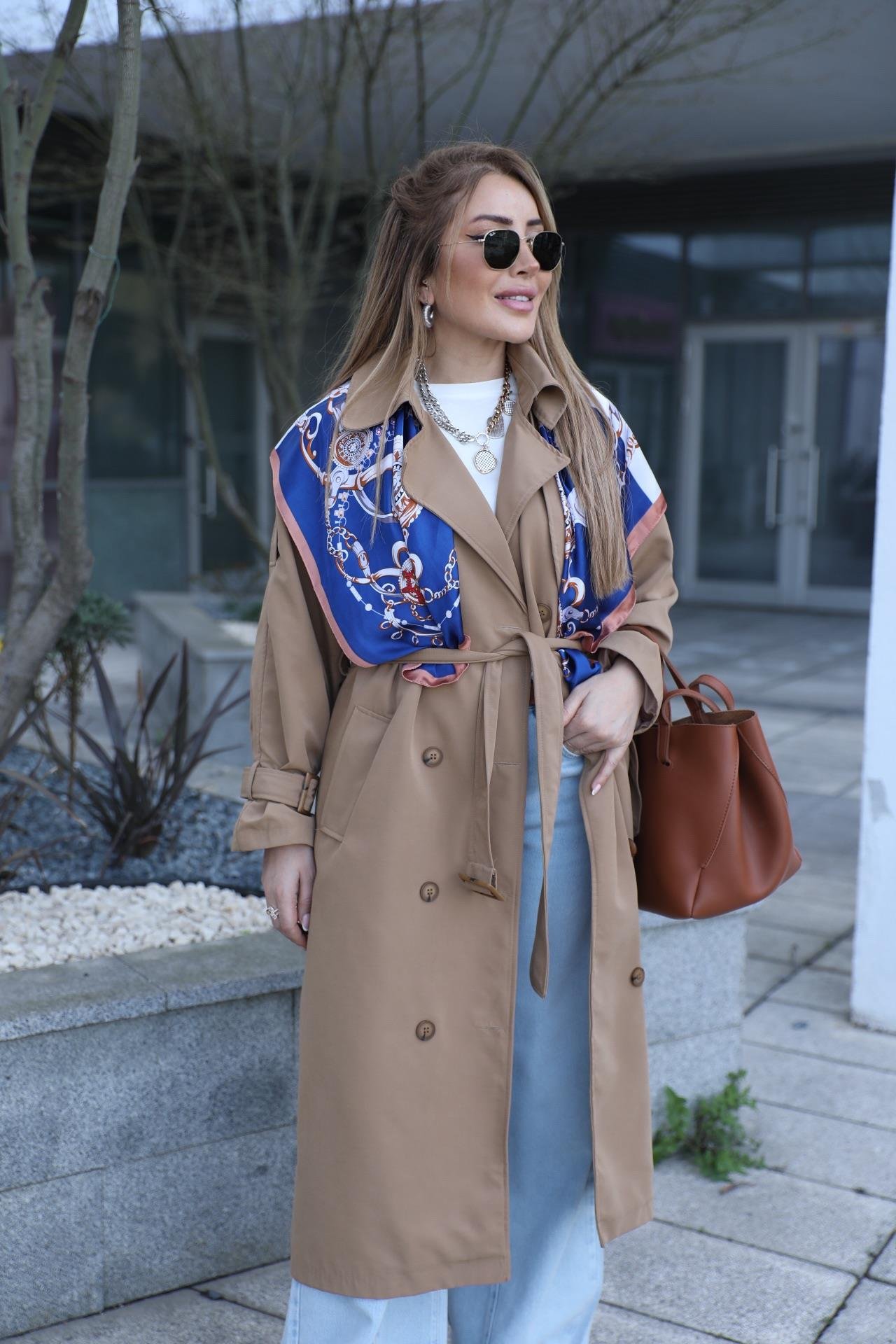 Camel Oversize Trenç 