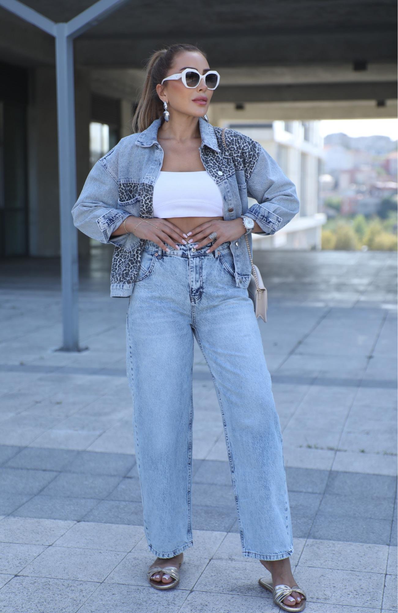 Cep Üstü Dikişli Denim 