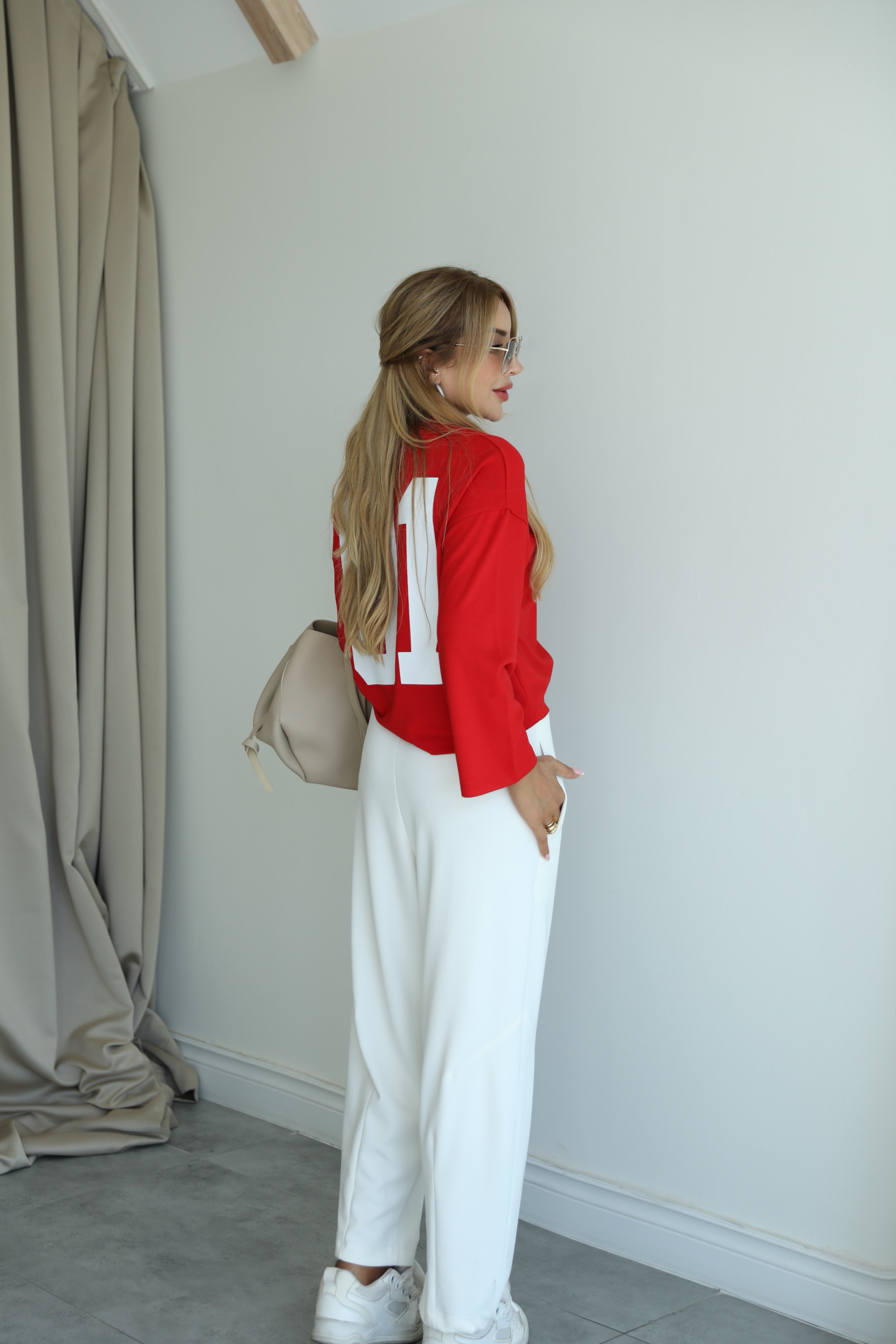 Ekru Şalvar Model Premium Pantolon 