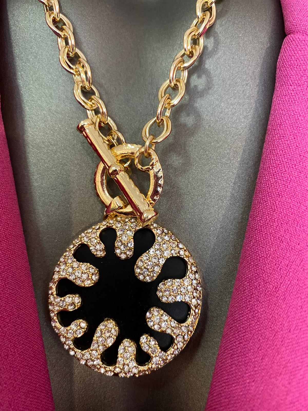 Gold Taşlı Kolye