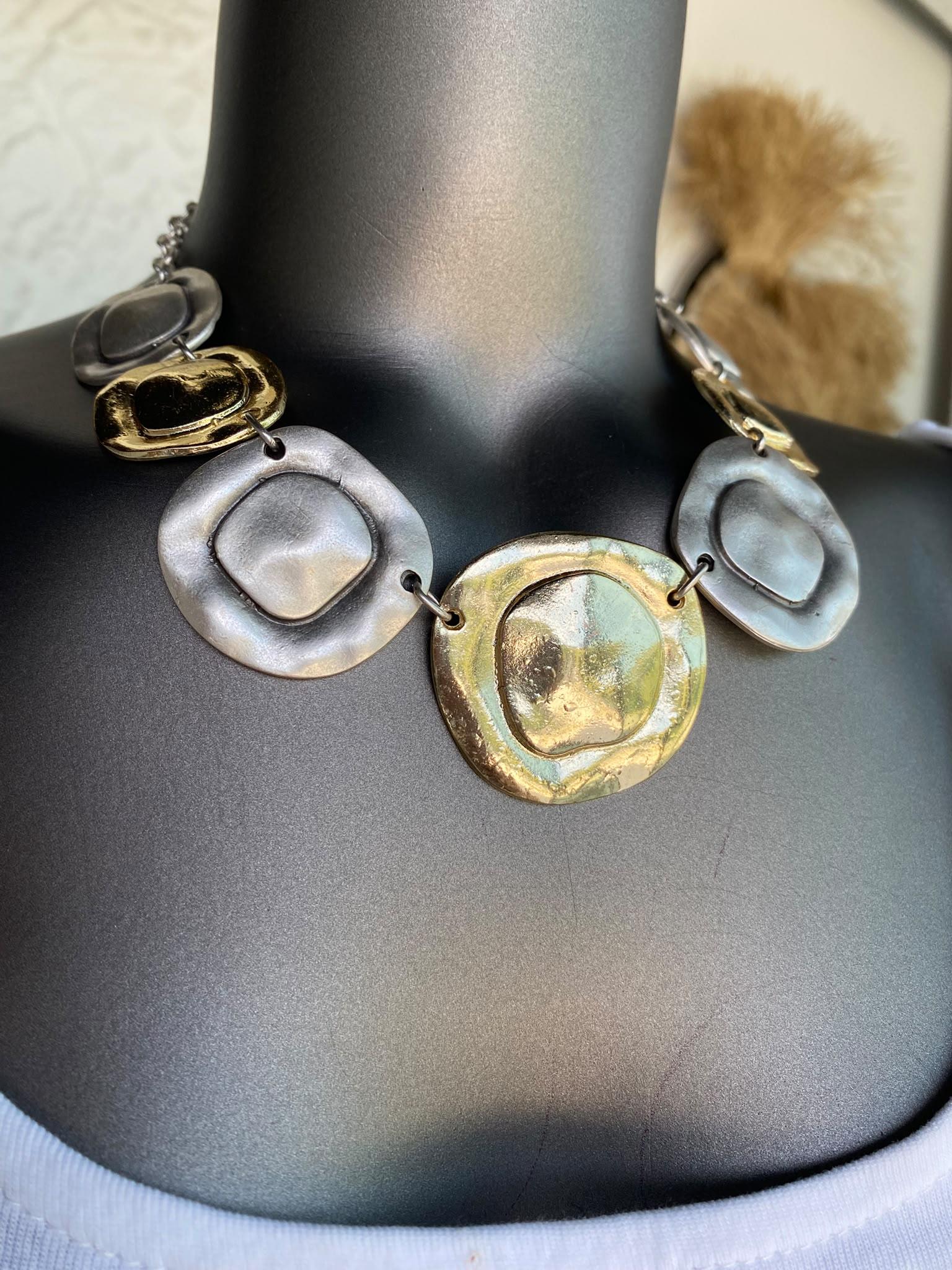 Gri Gold Kolye