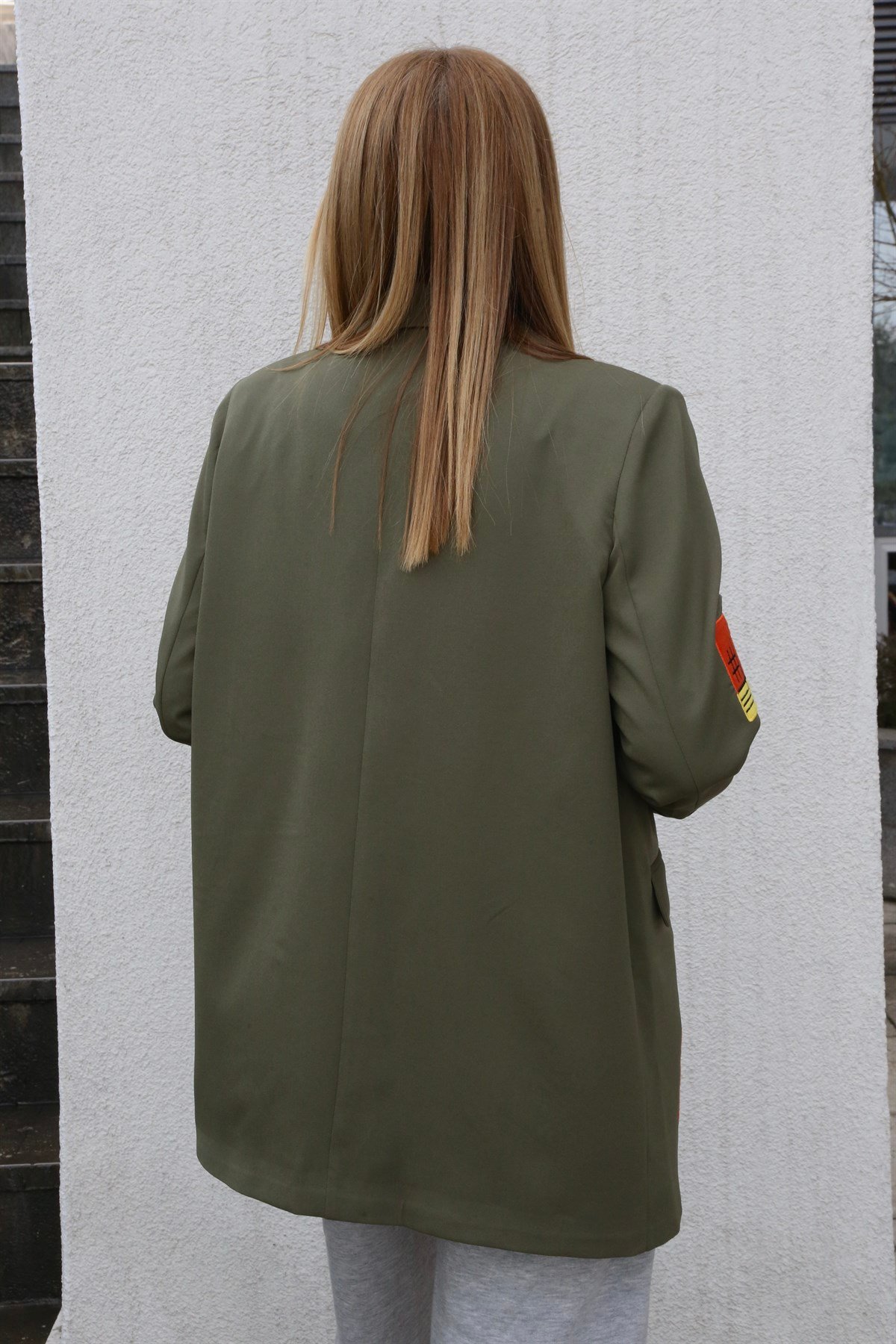 Haki Armalı Blazer Ceket