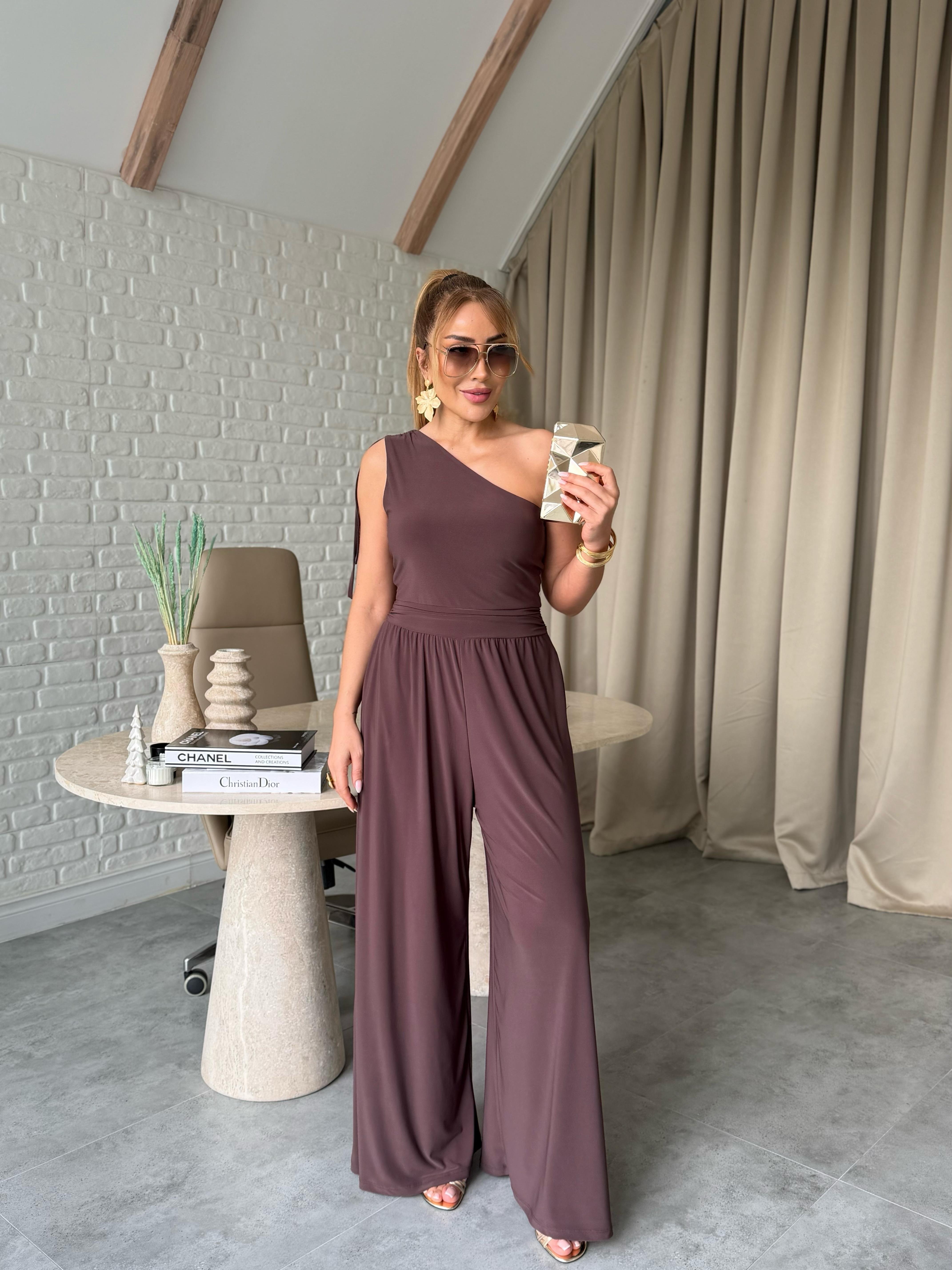 Kahve Tek Omuz Tulum