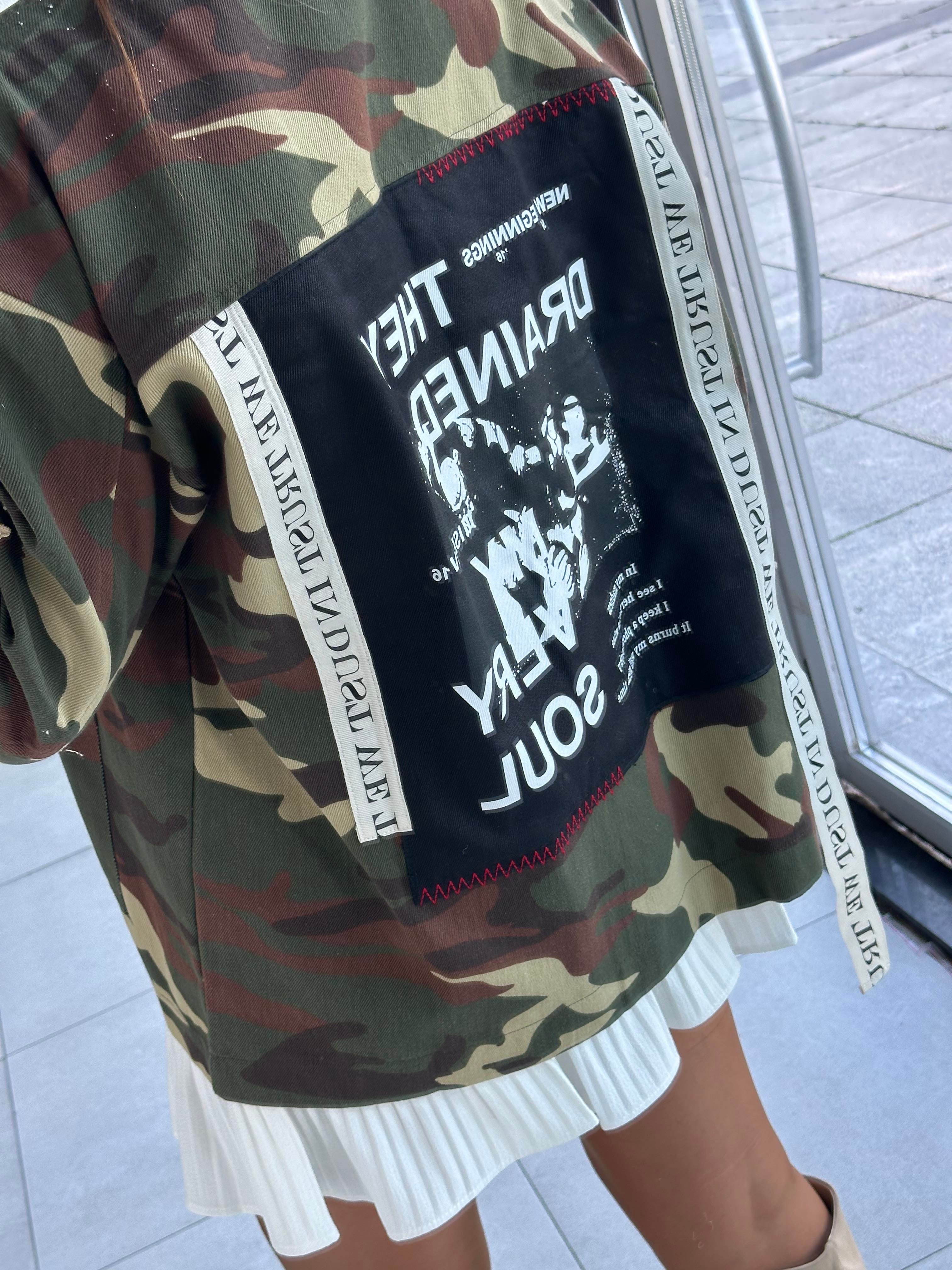Kamuflaj Desen Oversize Ceket