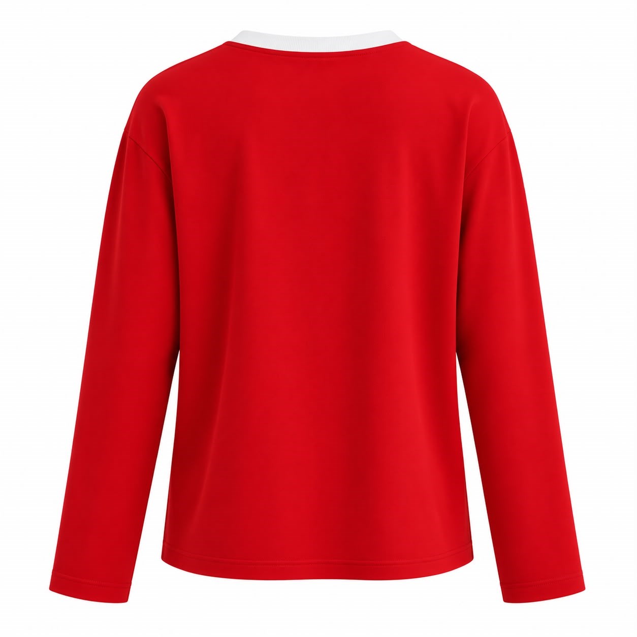 Kırmızı Beyaz Biyeli Basic T-shirt