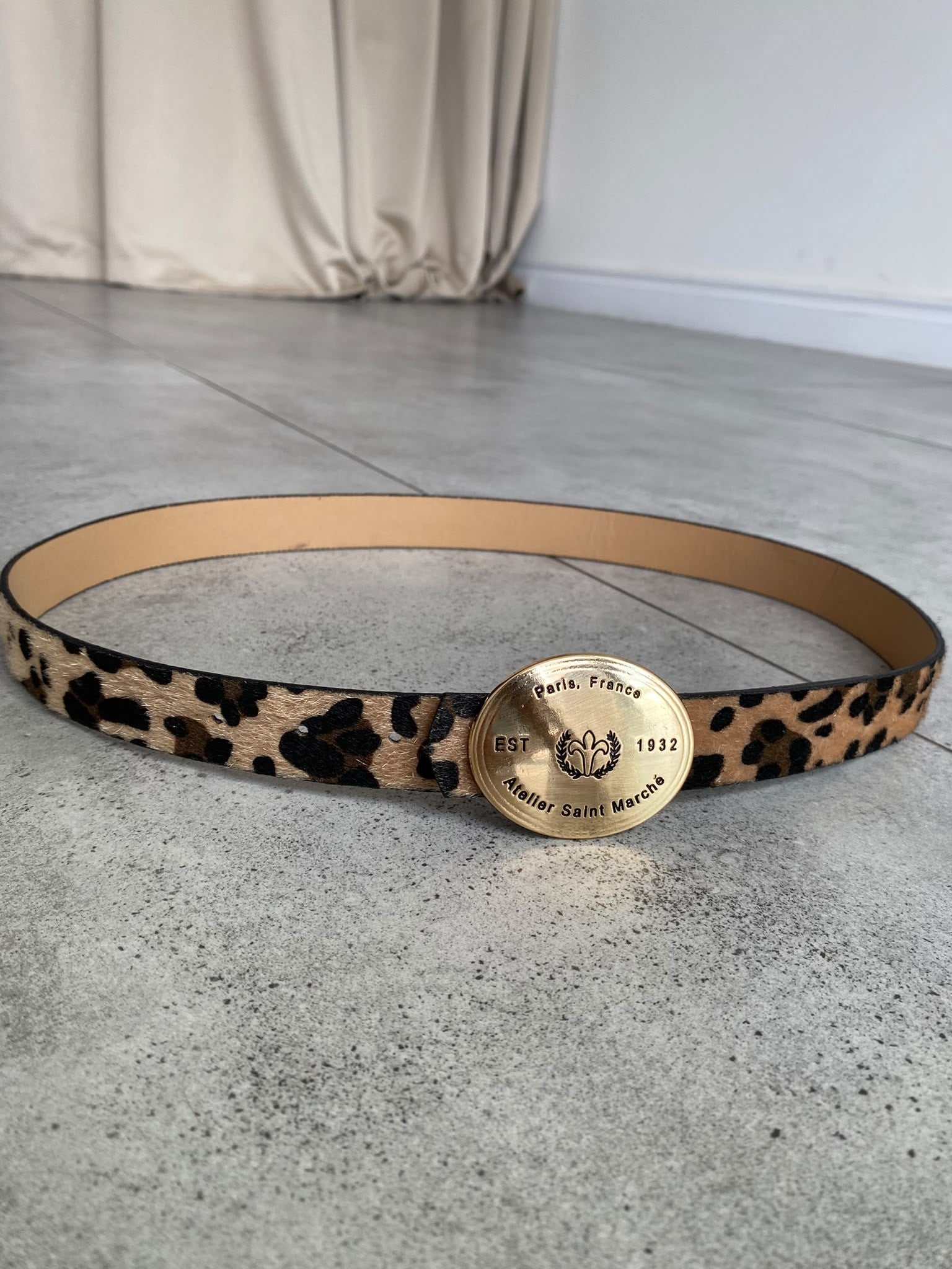 Leopar Gold Tokalı Kemer