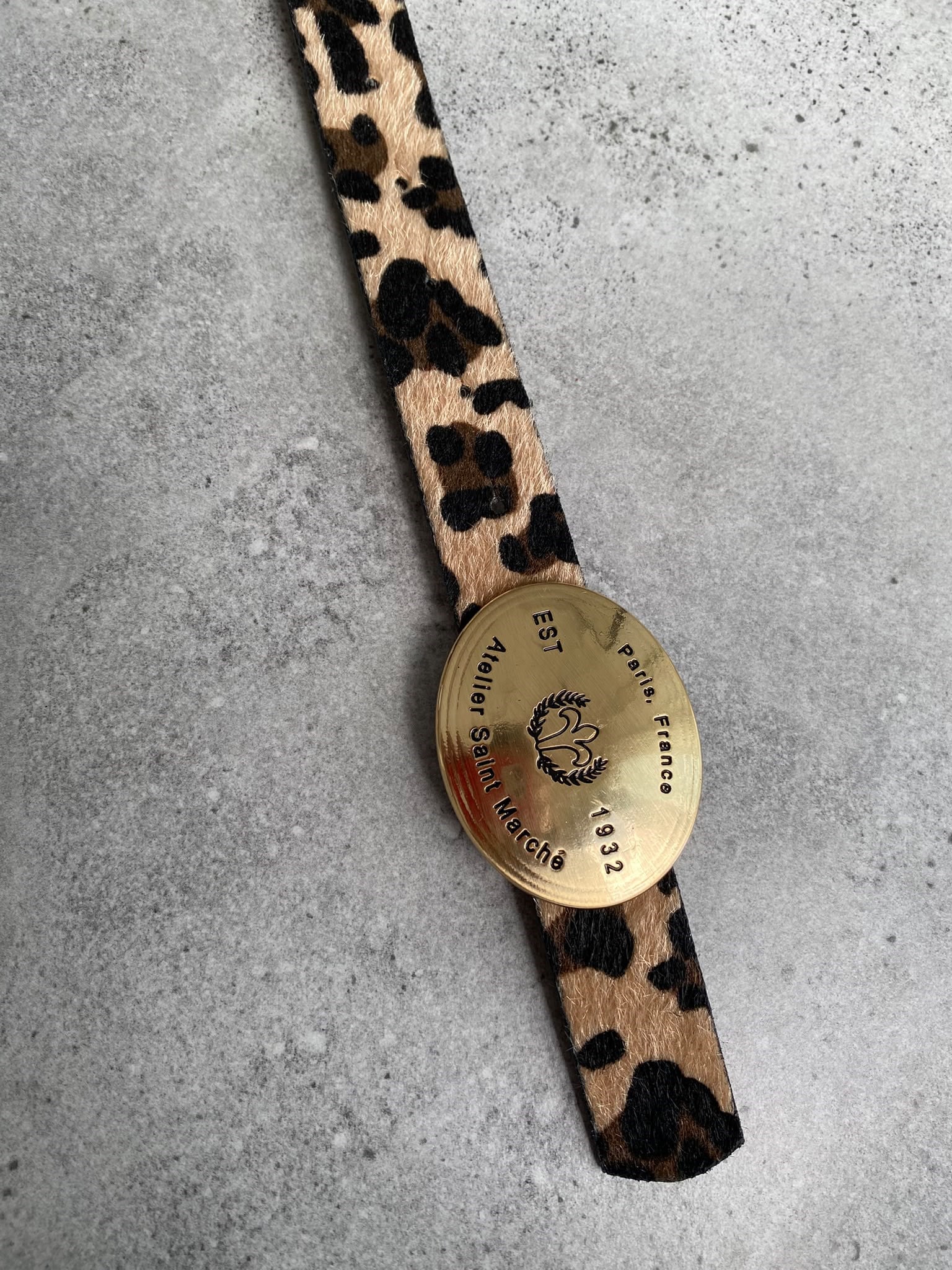 Leopar Gold Tokalı Kemer