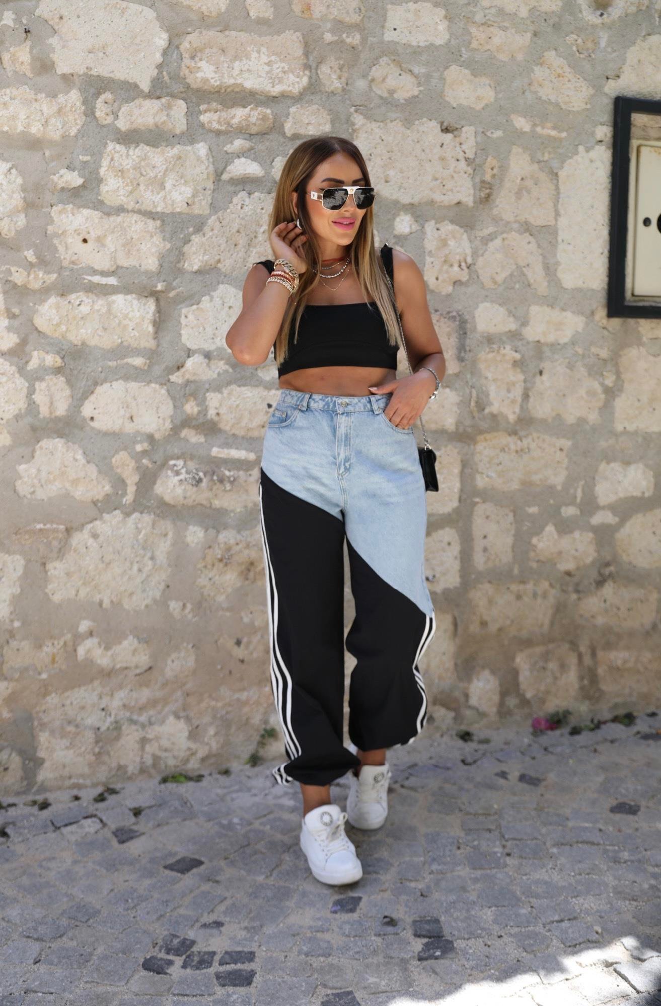 Mavi Paraşüt Detaylı Denim