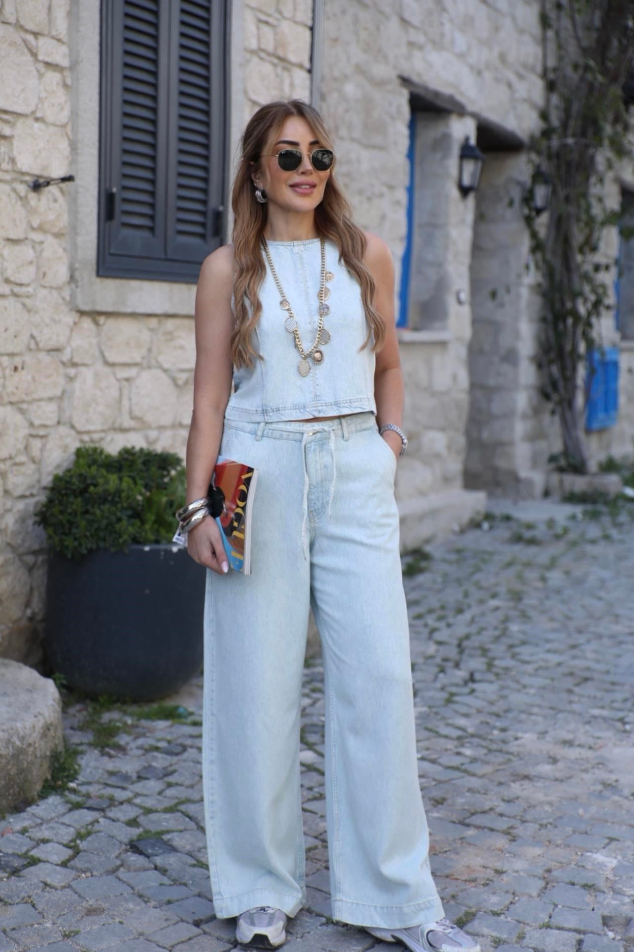 Mavi Tensel Denim Takım 