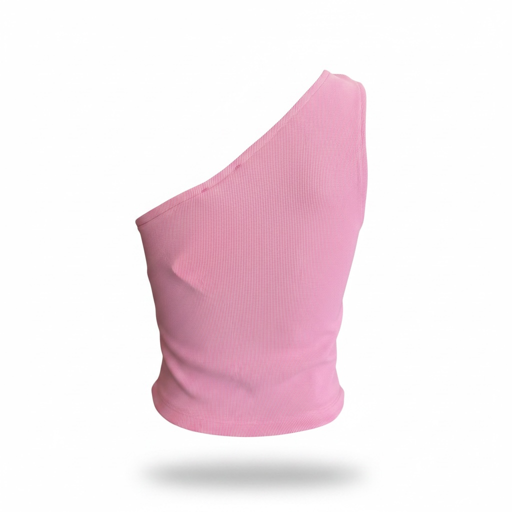 Pembe Gold Detay Tek Omuz Bluz