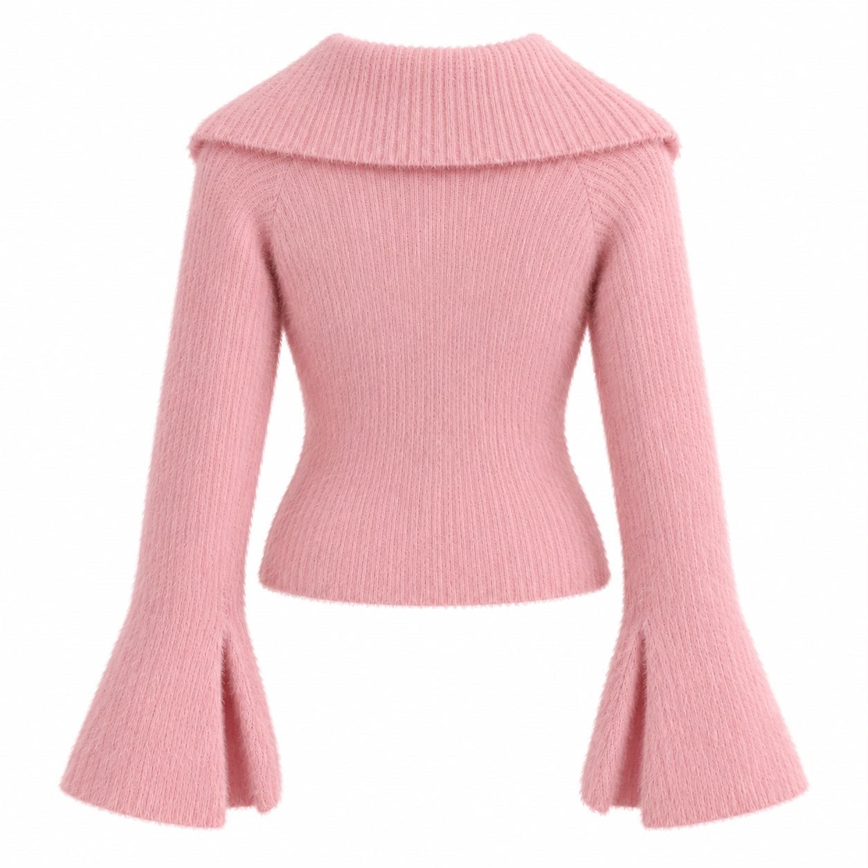 Pembe Şal Yaka Sakallı Hırka