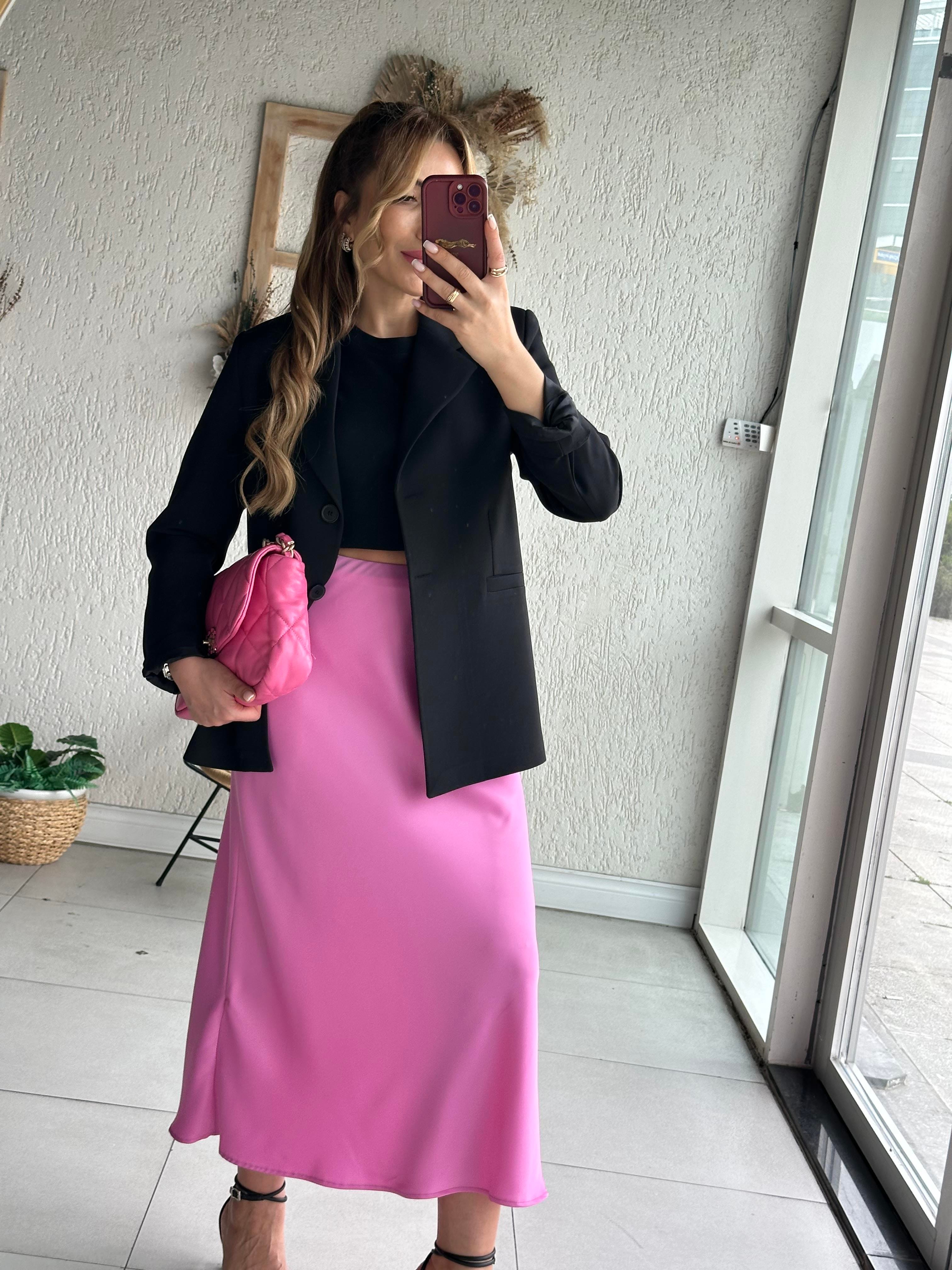 Pembe Saten Etek