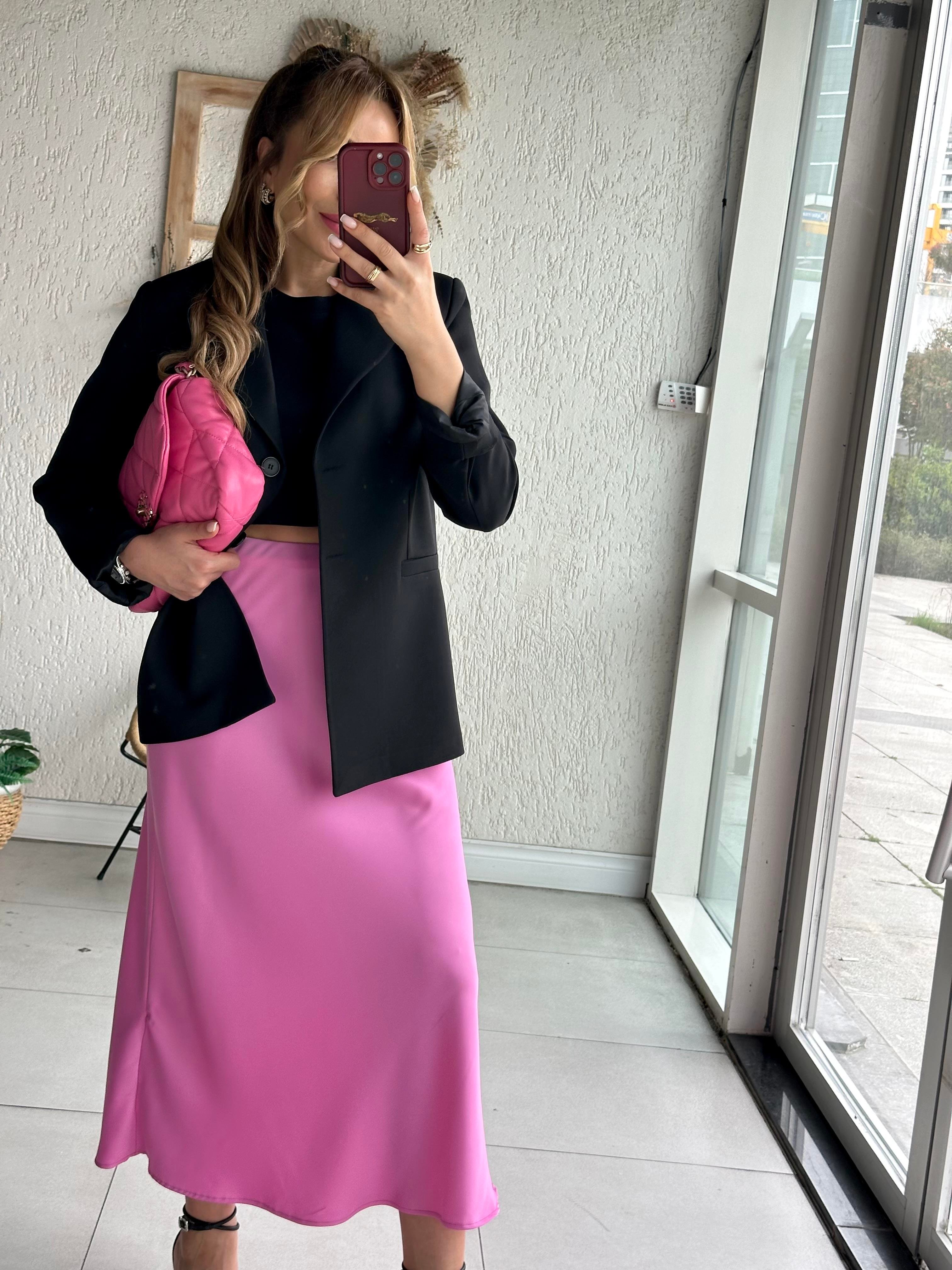 Pembe Saten Etek