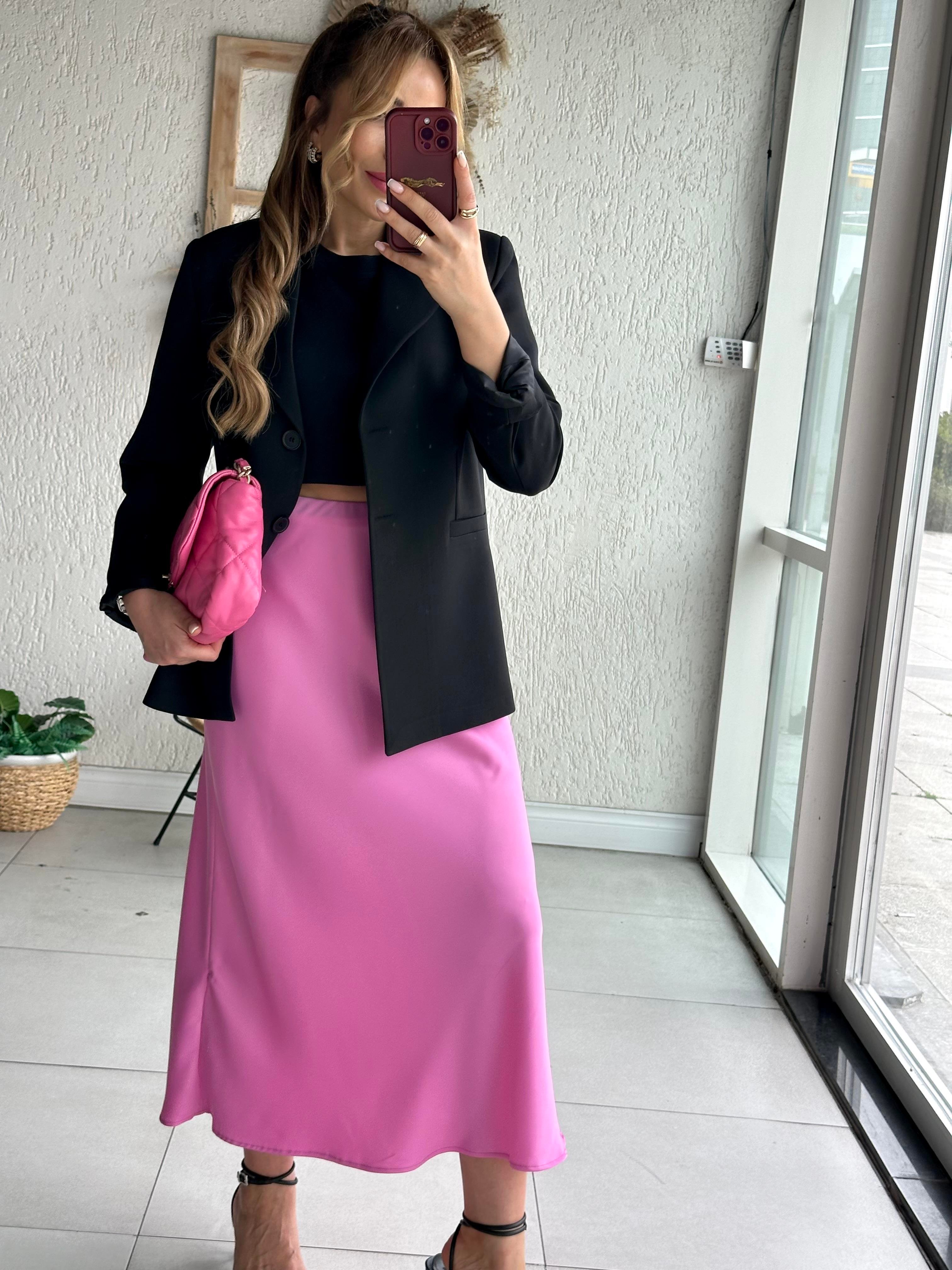 Pembe Saten Etek
